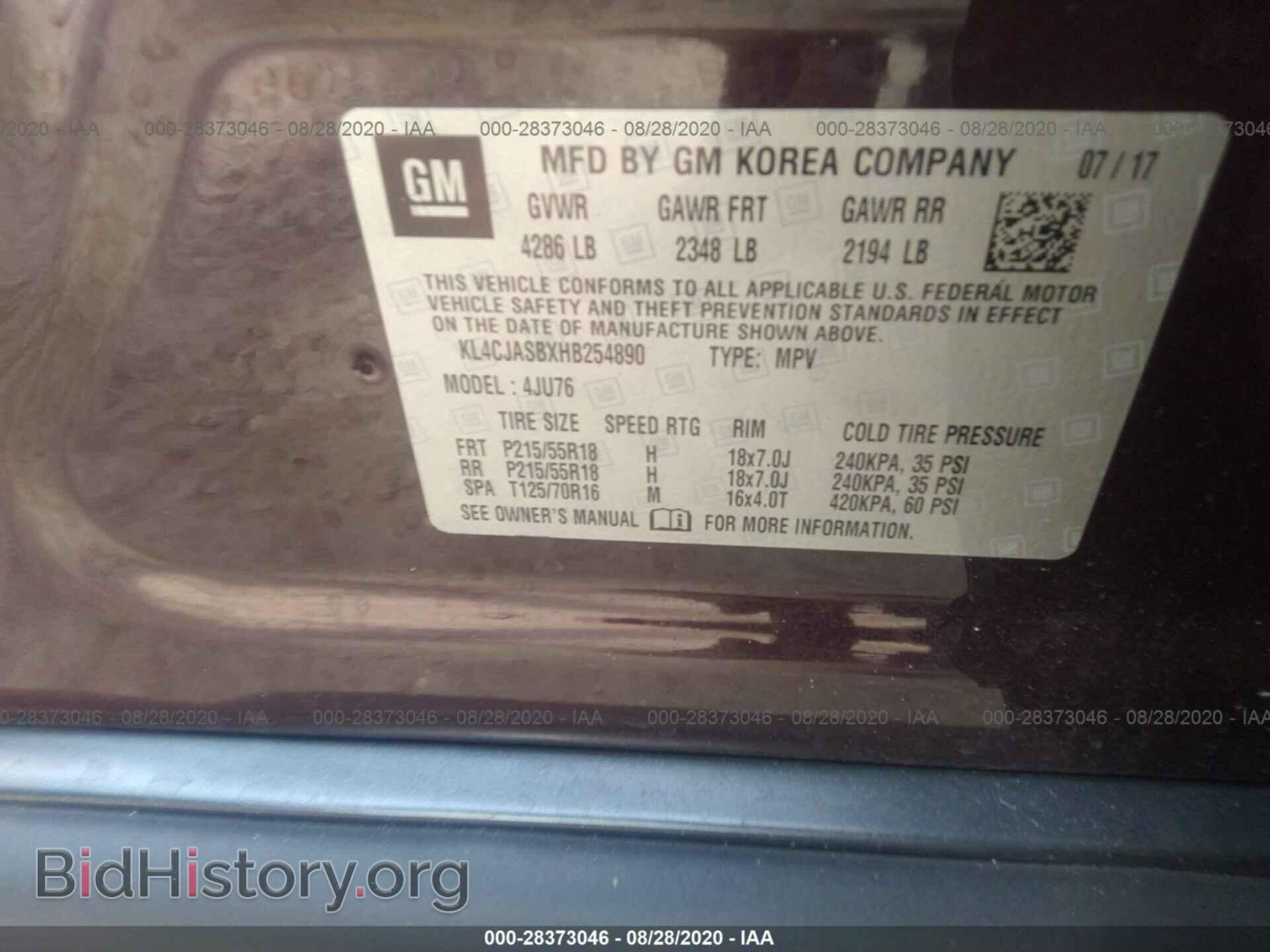 2017 BUICK ENCORE - VIN: KL4CJASBXHB254890 - Photo 9