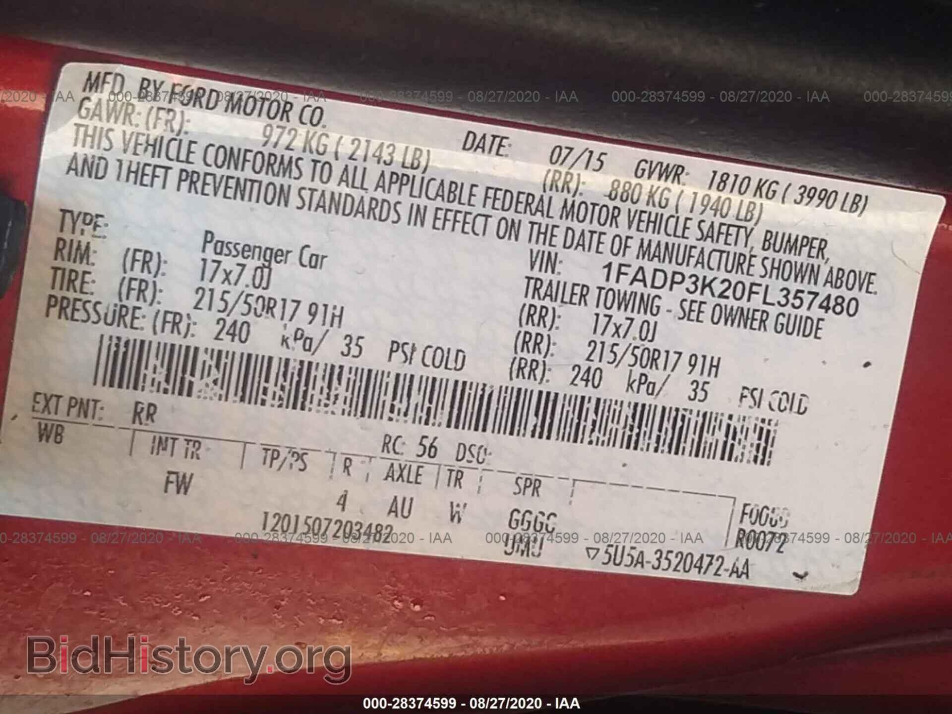 2015 FORD FOCUS - VIN: 1FADP3K20FL357480 - Photo 9