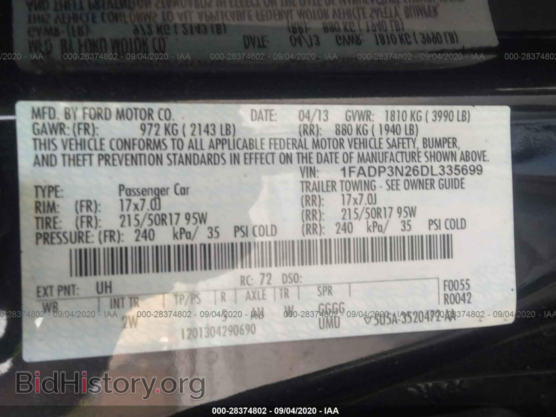 2013 FORD FOCUS - VIN: 1FADP3N26DL335699 - Photo 9