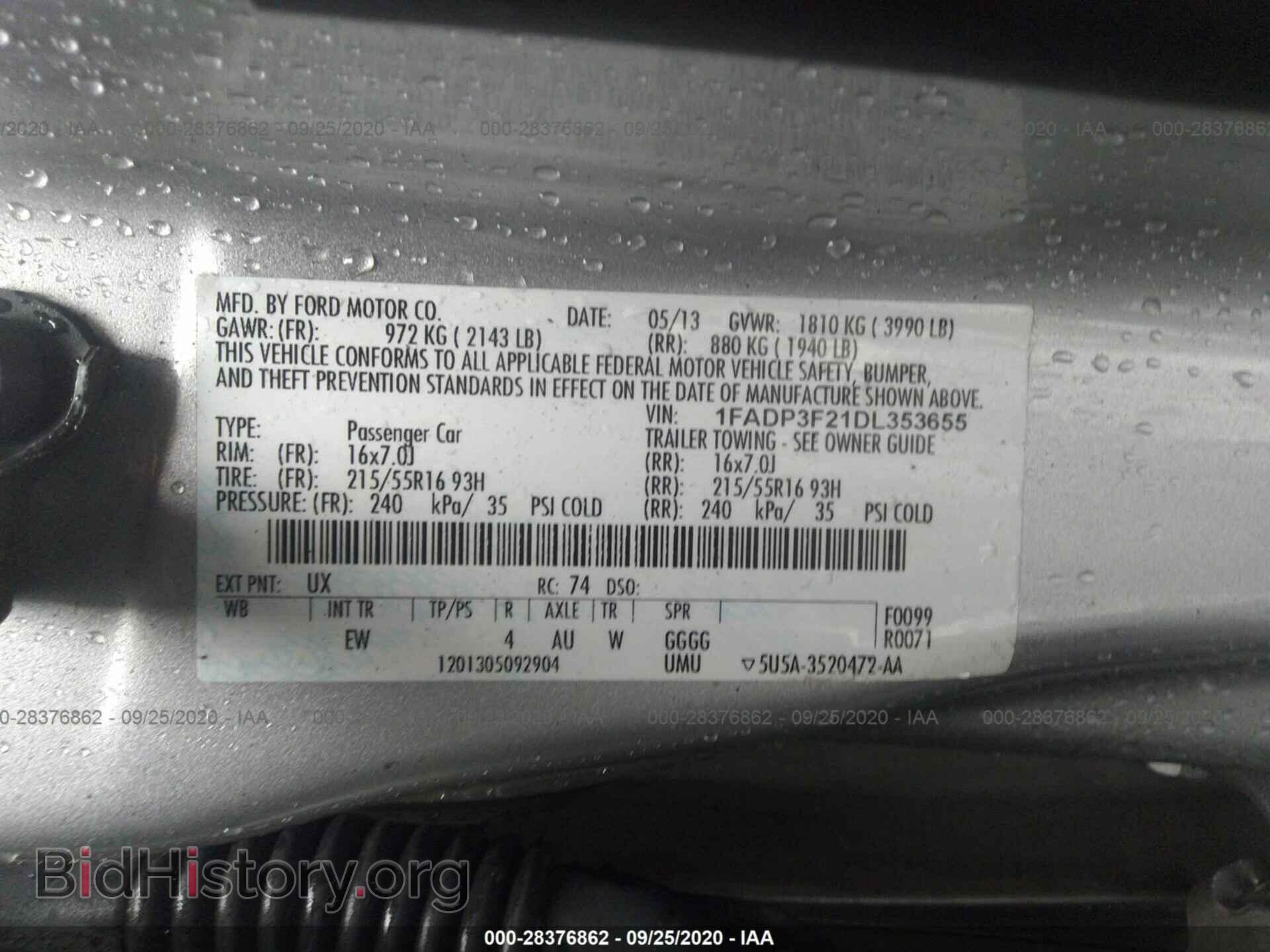 2013 FORD FOCUS - VIN: 1FADP3F21DL353655 - Photo 9
