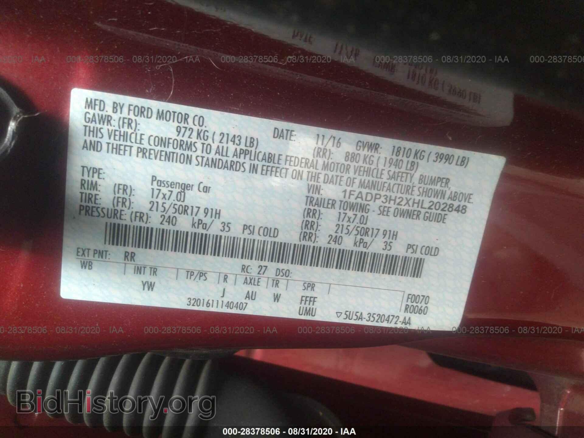 2017 FORD FOCUS - VIN: 1FADP3H2XHL202848 - Photo 9