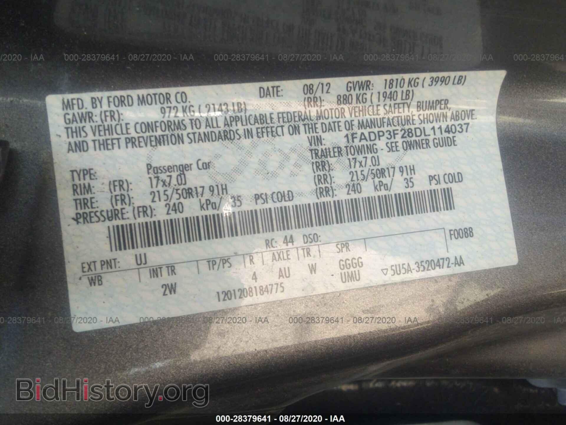 2013 FORD FOCUS - VIN: 1FADP3F28DL114037 - Photo 9