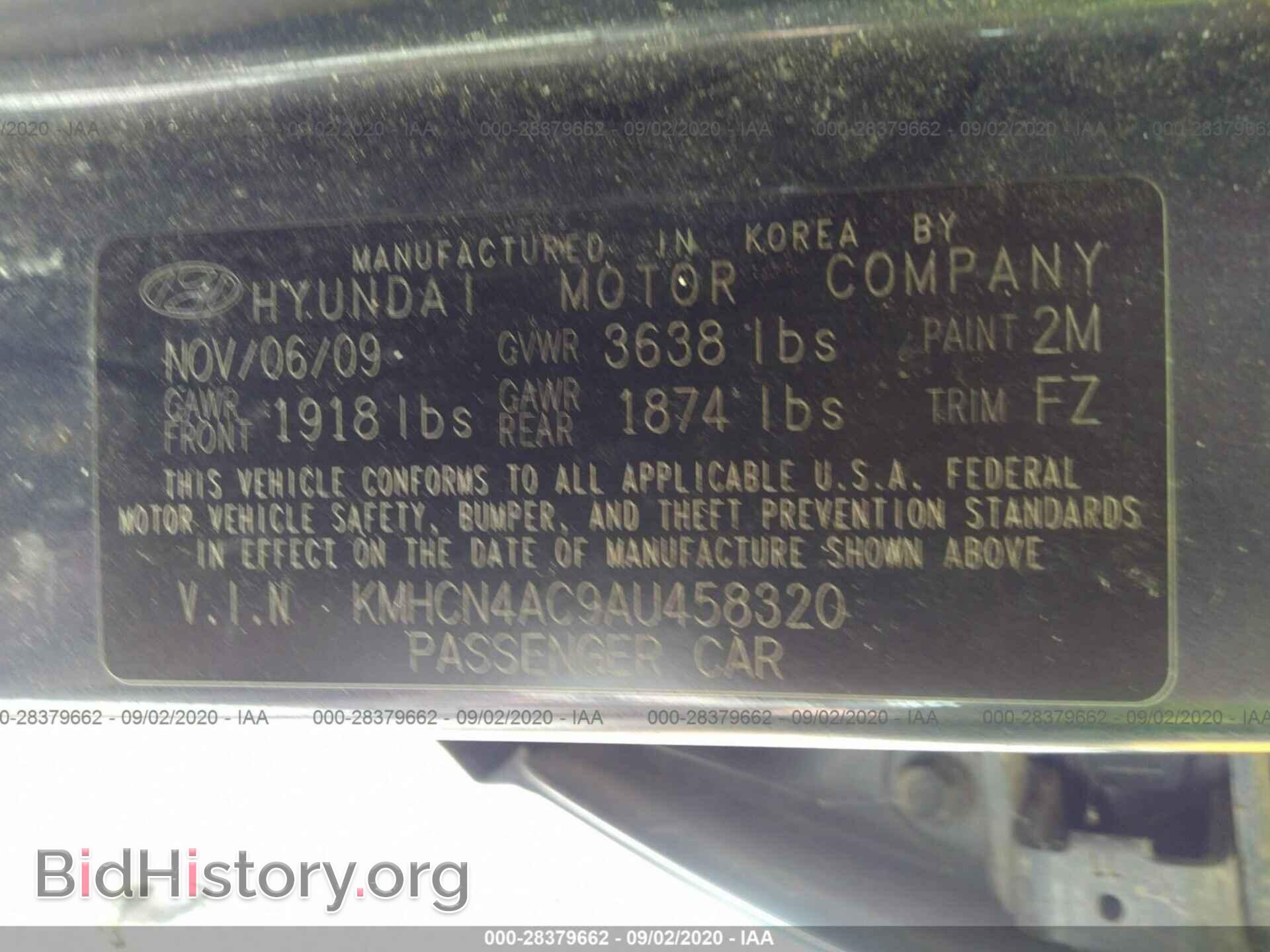 2010 HYUNDAI ACCENT - VIN: KMHCN4AC9AU458320 - Фото 9