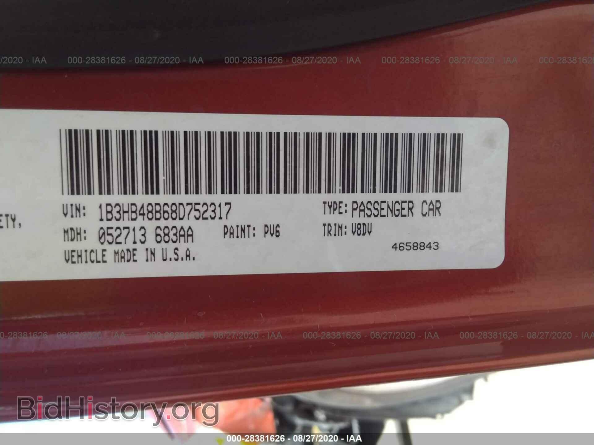 2008 DODGE CALIBER - VIN: 1B3HB48B68D752317 - Фото 9
