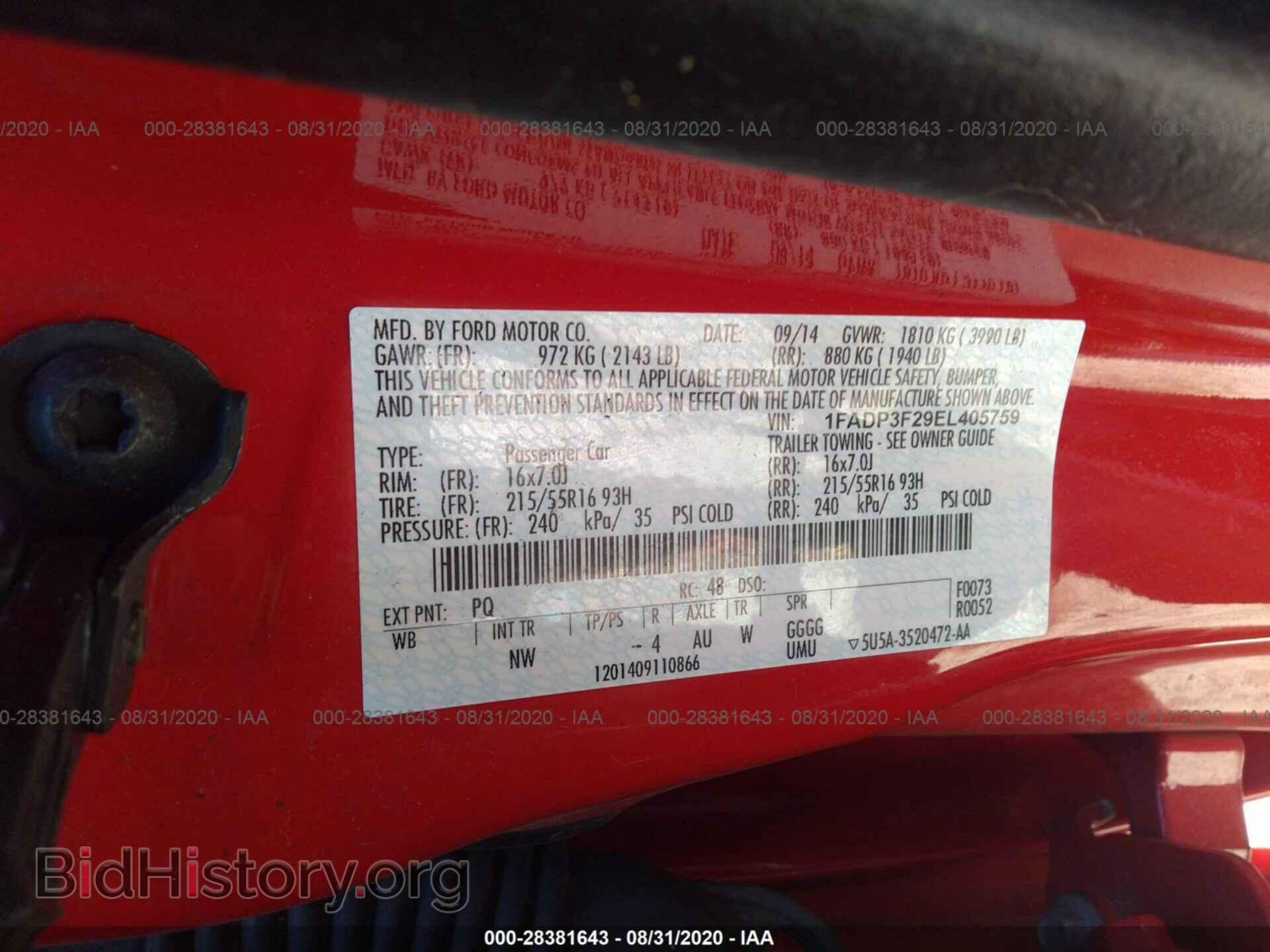 2014 FORD FOCUS - VIN: 1FADP3F29EL405759 - Photo 9