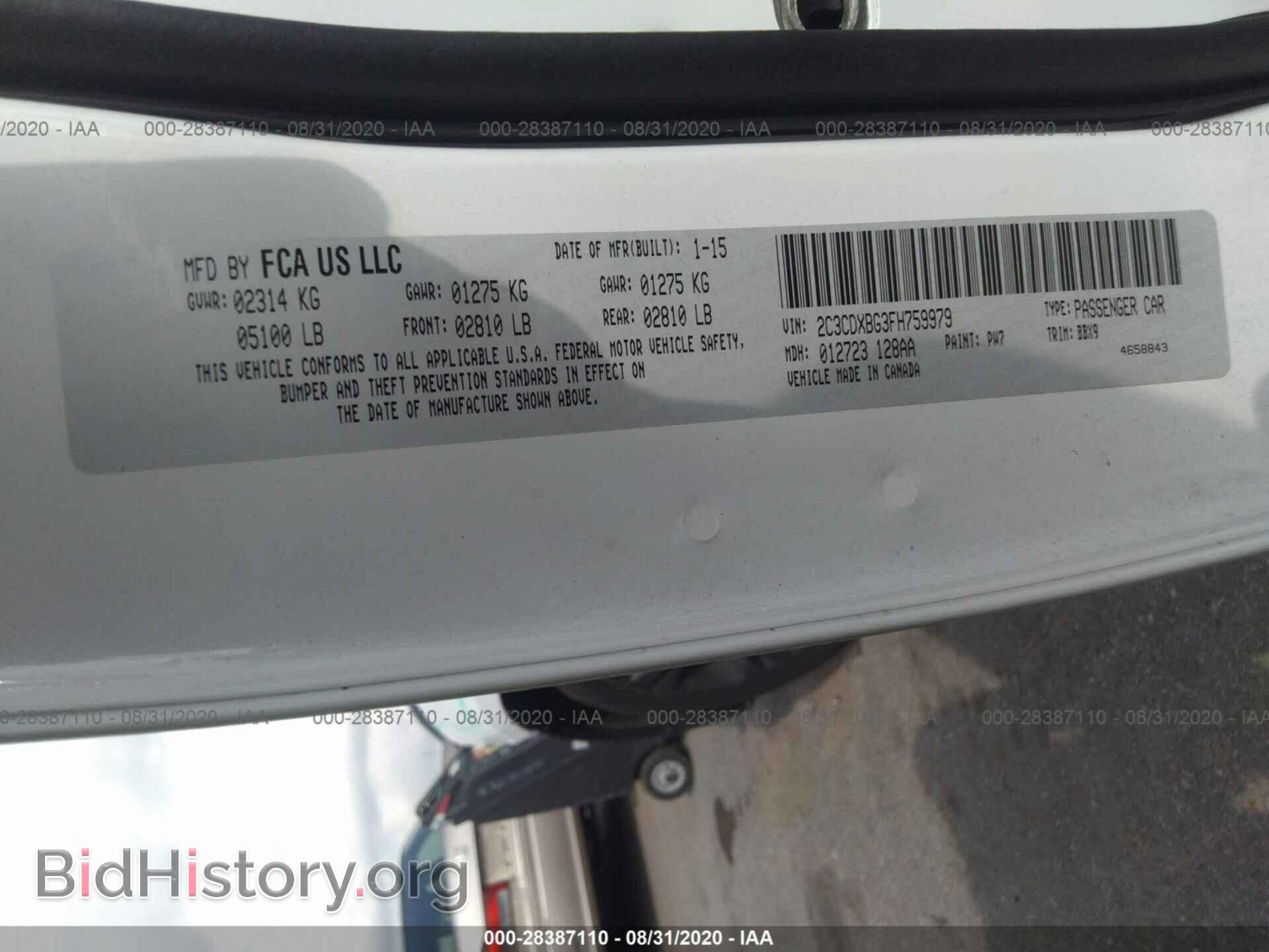 2015 DODGE CHARGER - VIN: 2C3CDXBG3FH759979 - Photo 9