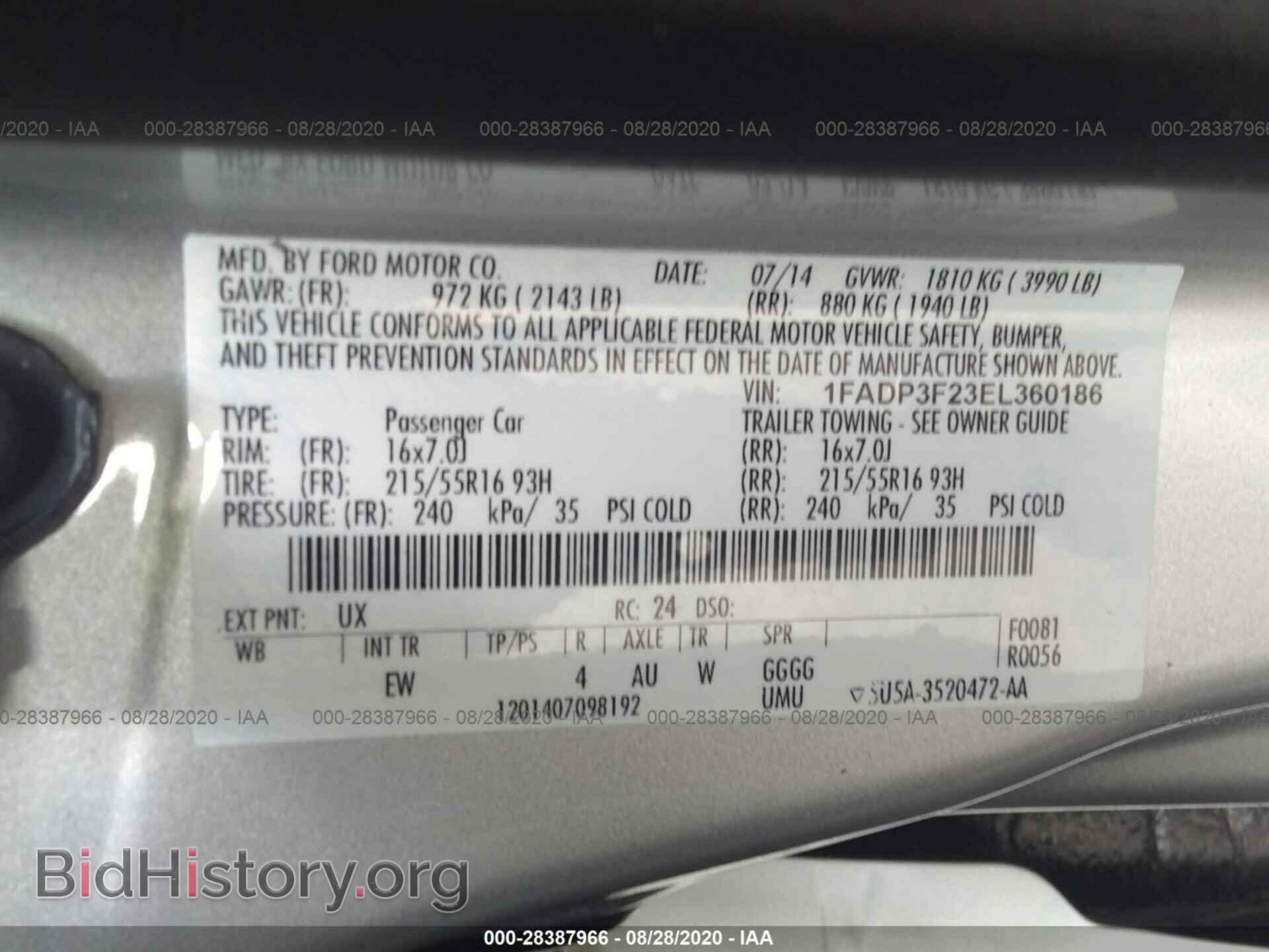 2014 FORD FOCUS - VIN: 1FADP3F23EL360186 - Photo 9