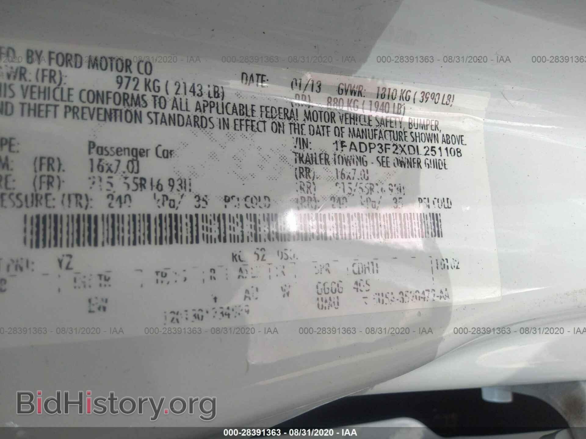 2013 FORD FOCUS - VIN: 1FADP3F2XDL251108 - Photo 9