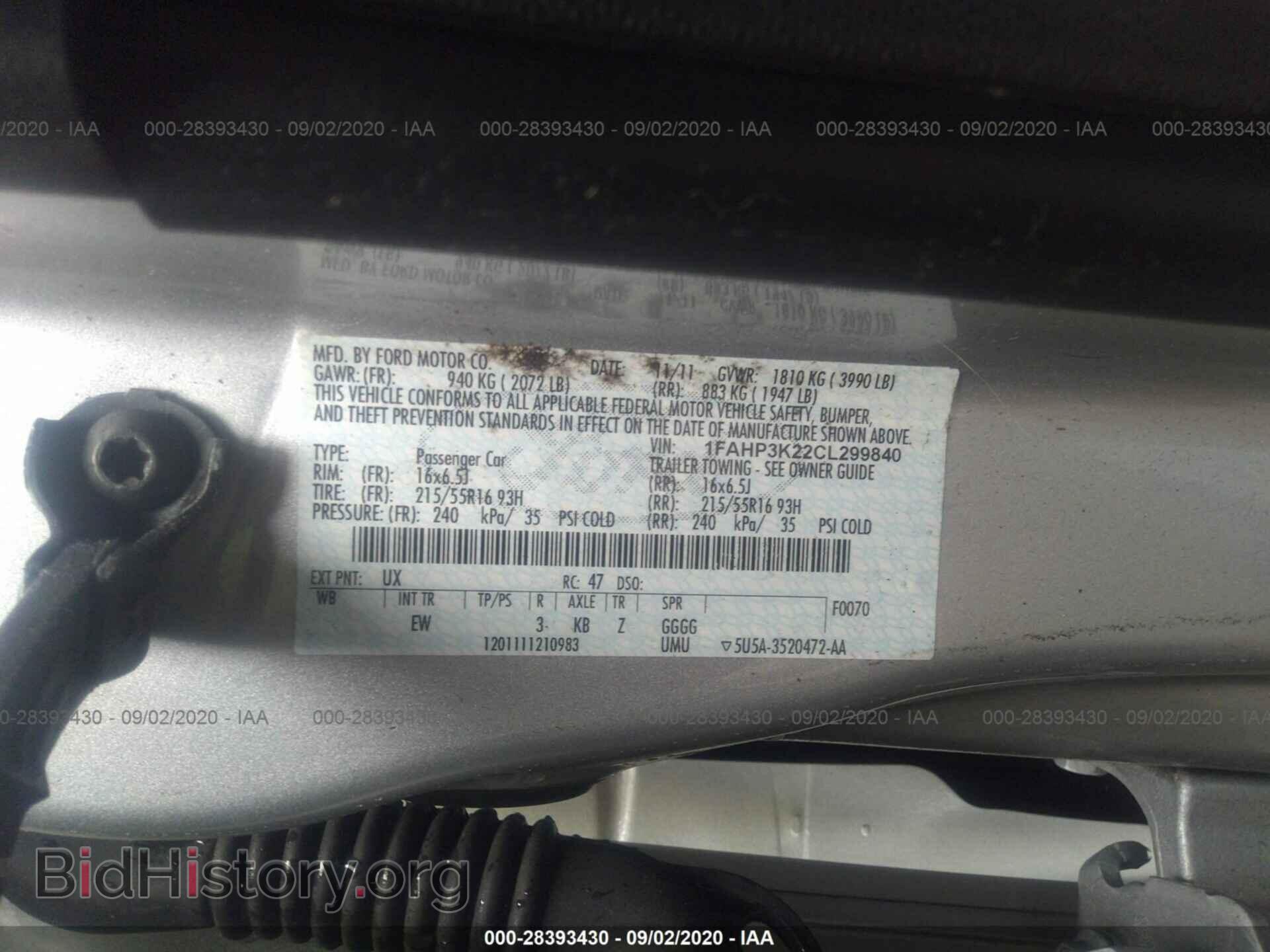 2012 FORD FOCUS - VIN: 1FAHP3K22CL299840 - Photo 9