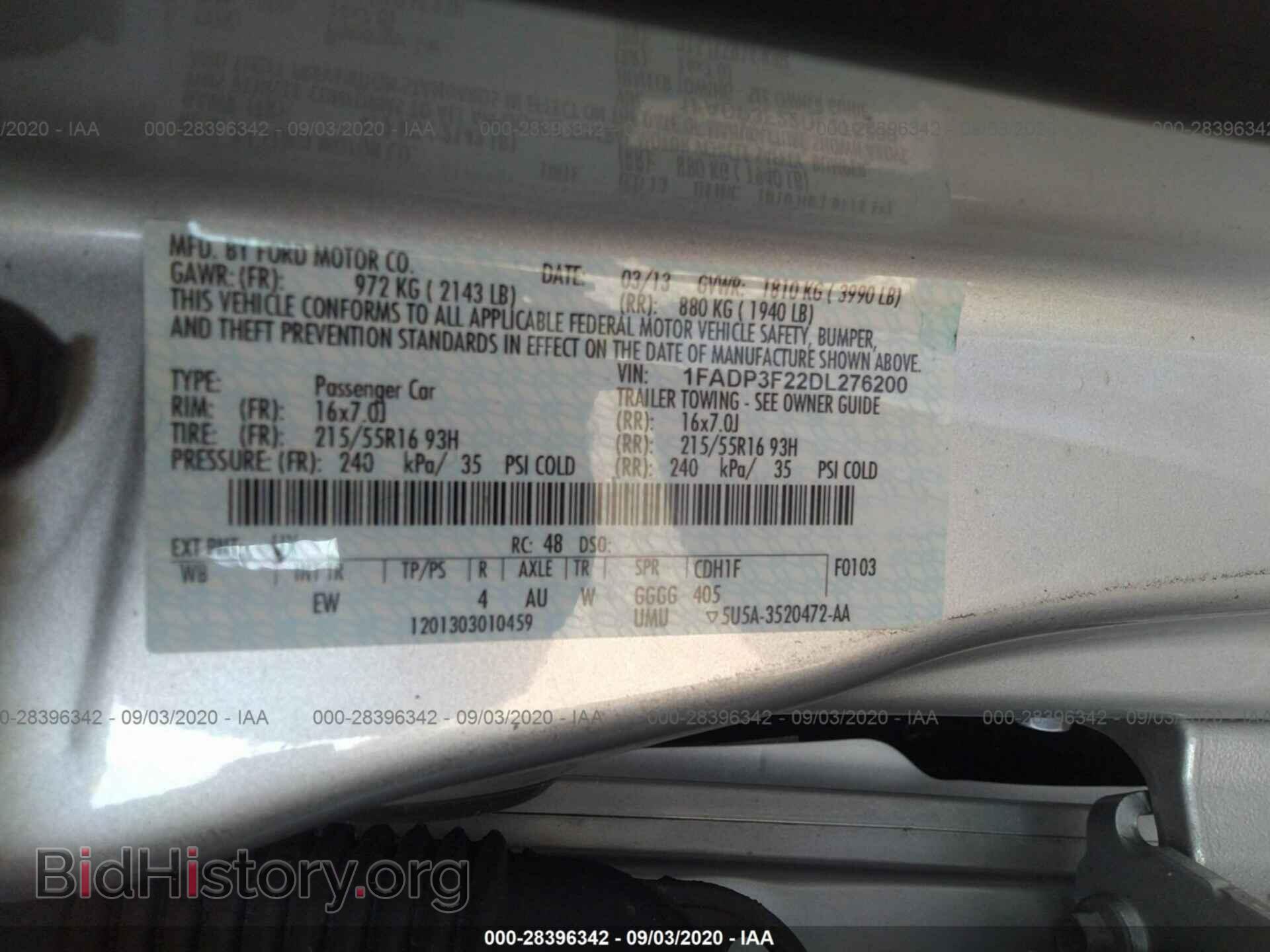 2013 FORD FOCUS - VIN: 1FADP3F22DL276200 - Photo 9