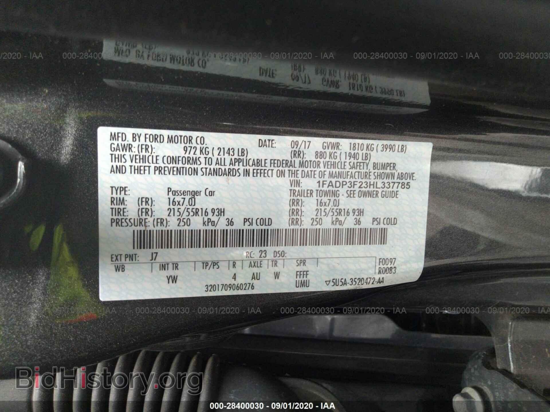 2017 FORD FOCUS - VIN: 1FADP3F23HL337785 - Photo 9