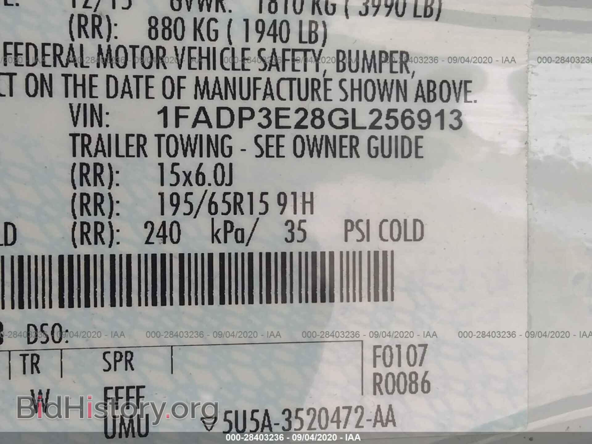 2016 FORD FOCUS - VIN: 1FADP3E28GL256913 - Photo 9