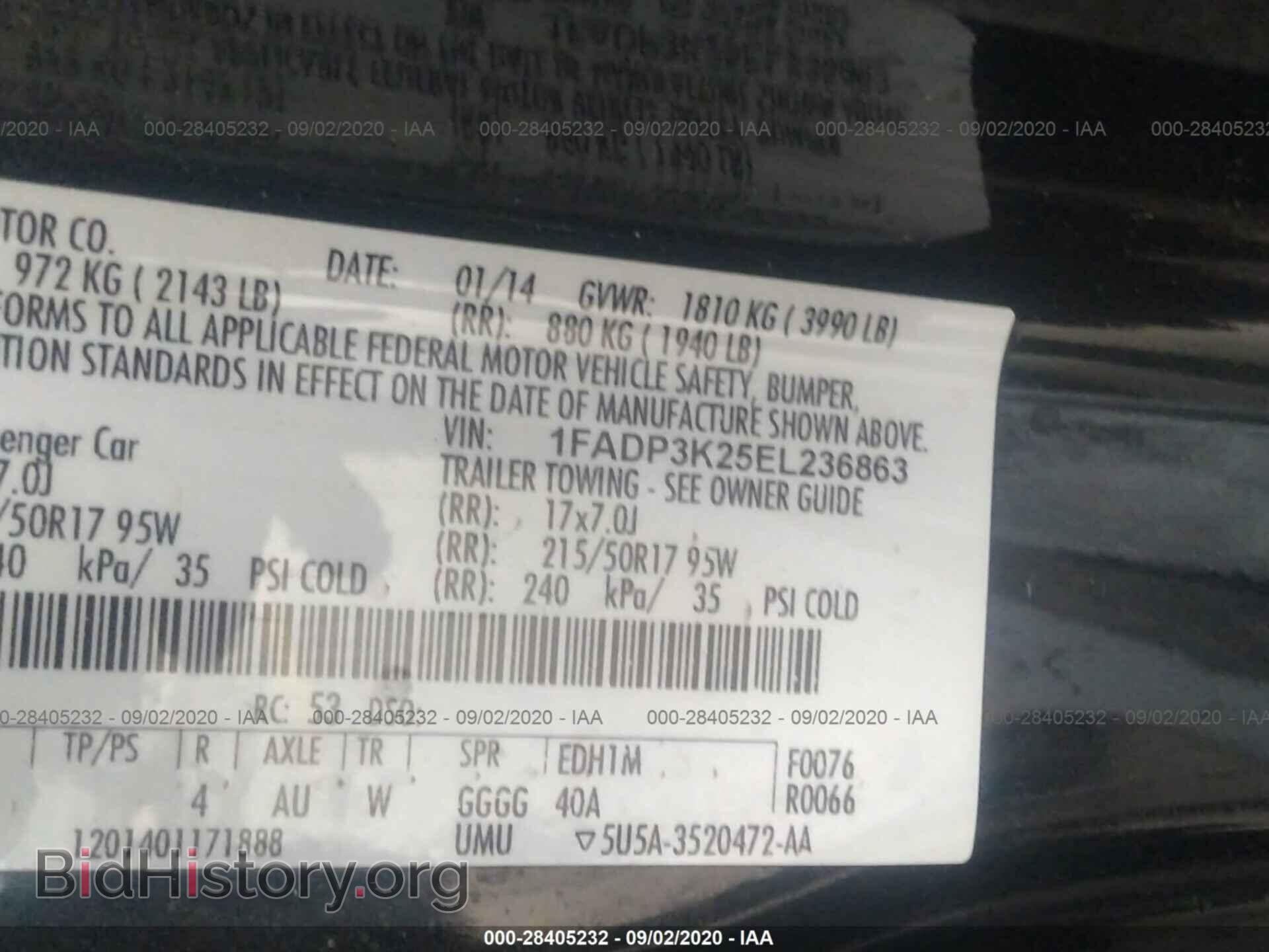 2014 FORD FOCUS - VIN: 1FADP3K25EL236863 - Photo 9
