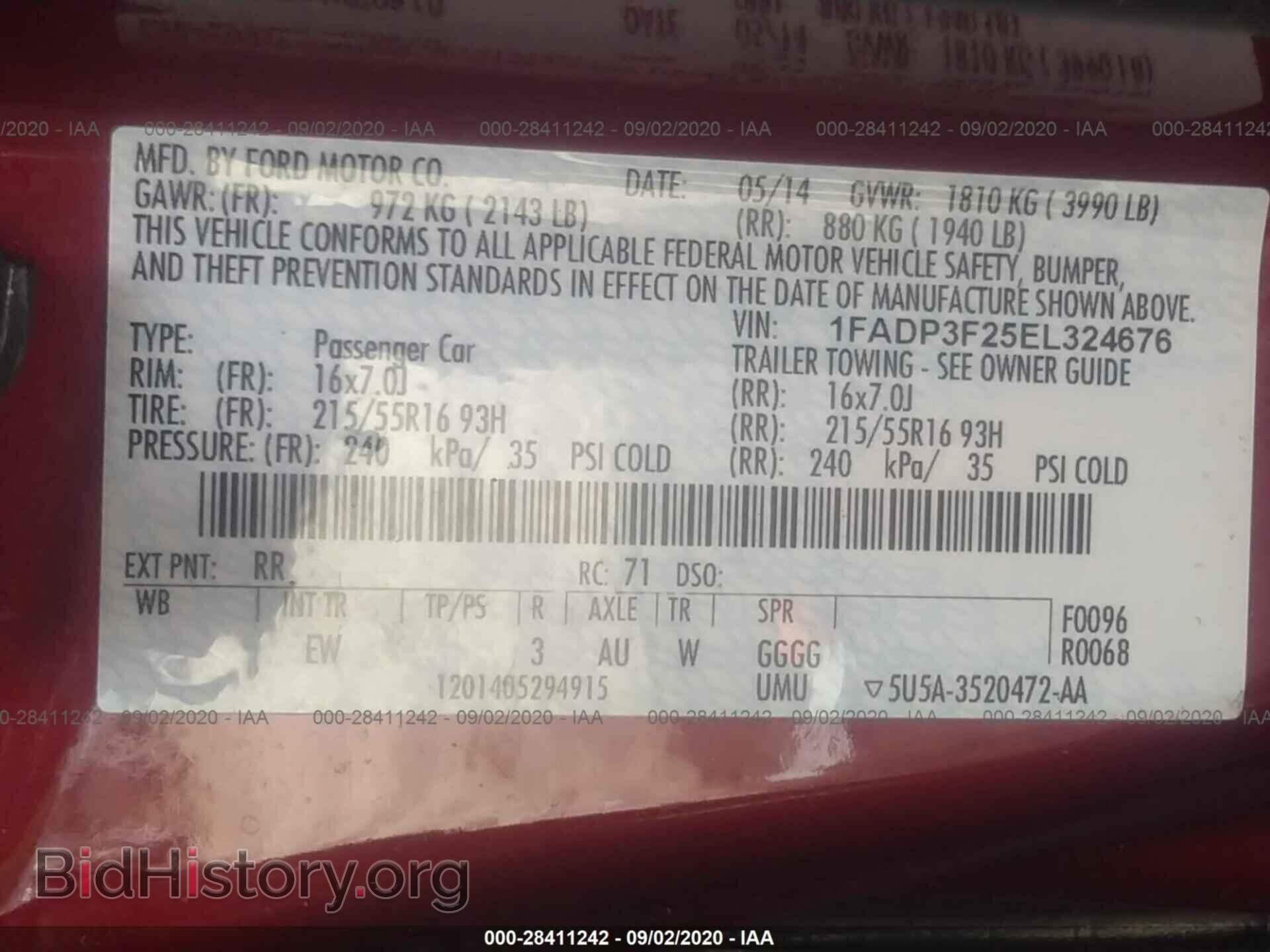 2014 FORD FOCUS - VIN: 1FADP3F25EL324676 - Photo 9
