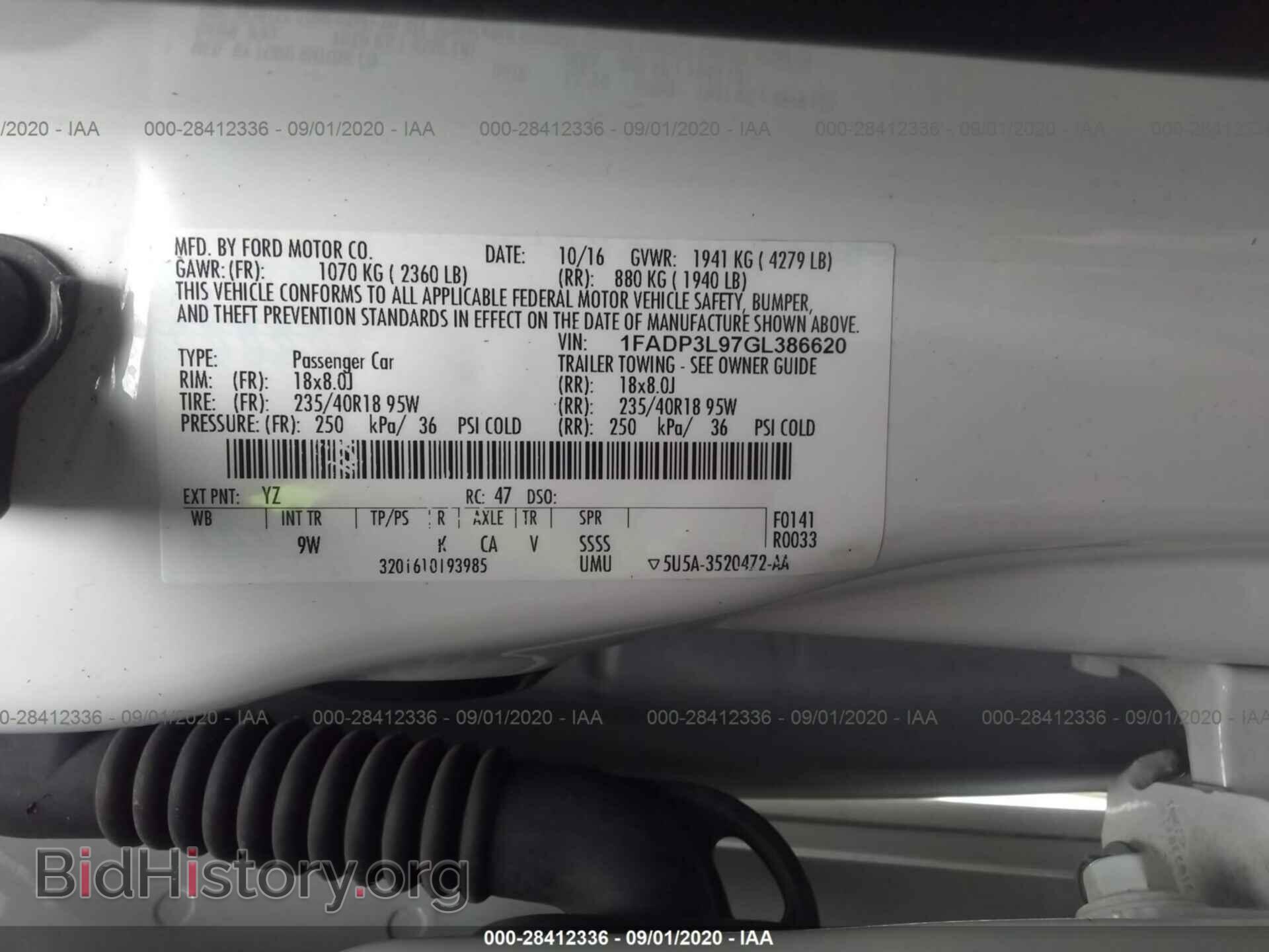 2016 FORD FOCUS - VIN: 1FADP3L97GL386620 - Photo 9