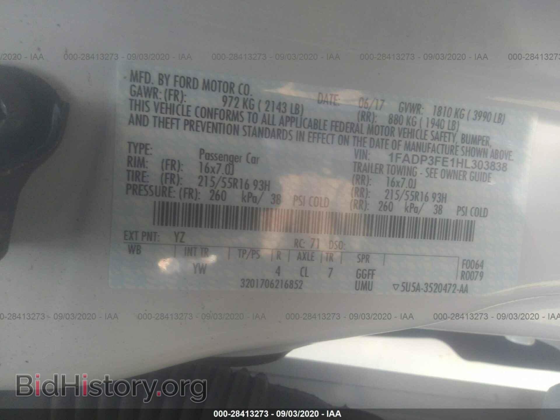 2017 FORD FOCUS - VIN: 1FADP3FE1HL303838 - Photo 8