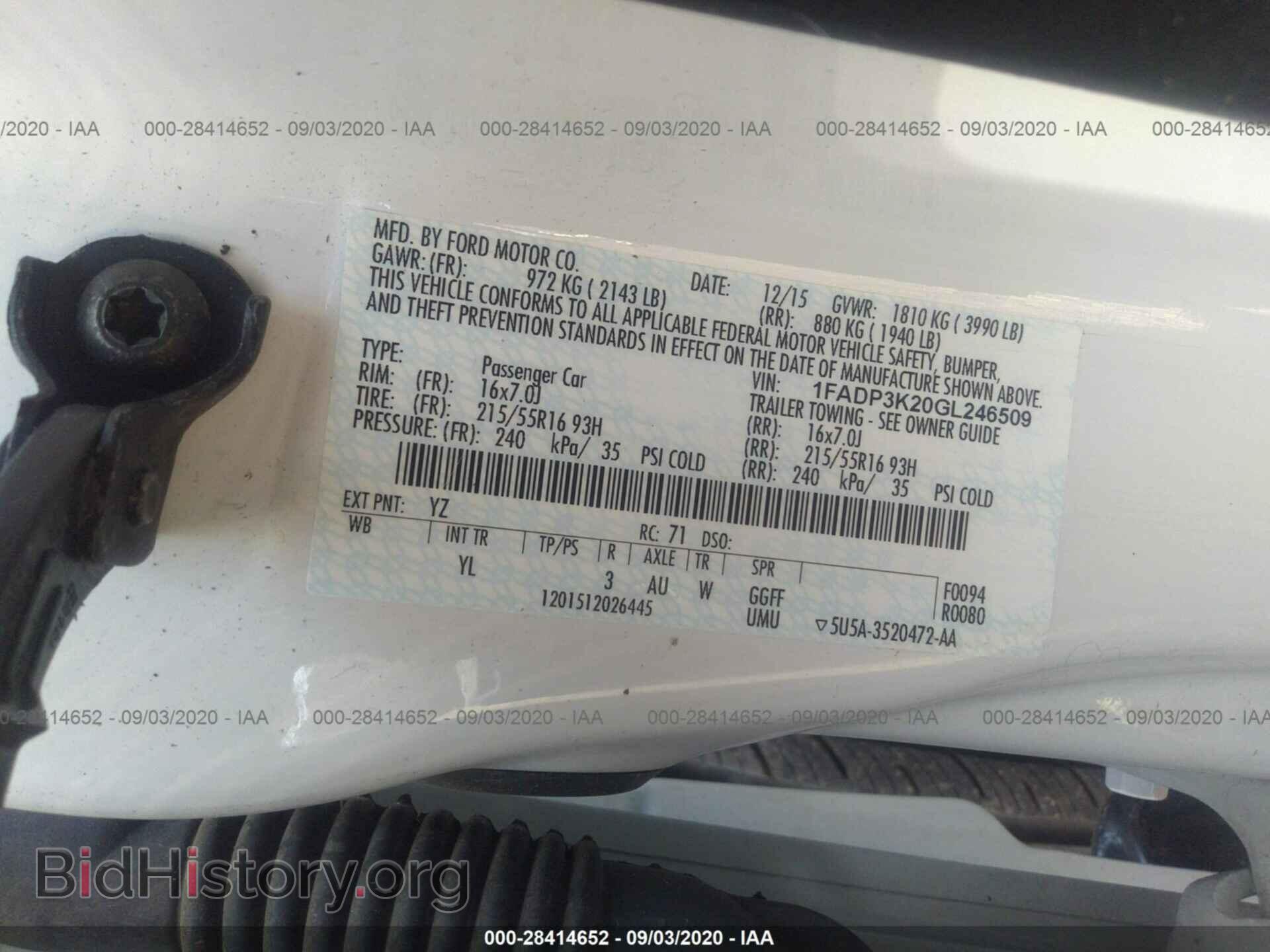 2016 FORD FOCUS - VIN: 1FADP3K20GL246509 - Photo 9