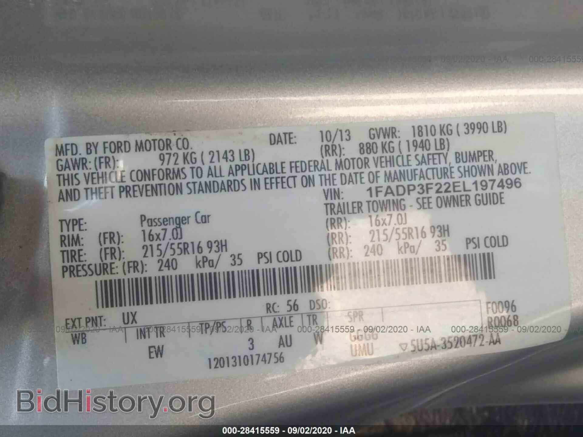 2014 FORD FOCUS - VIN: 1FADP3F22EL197496 - Photo 9