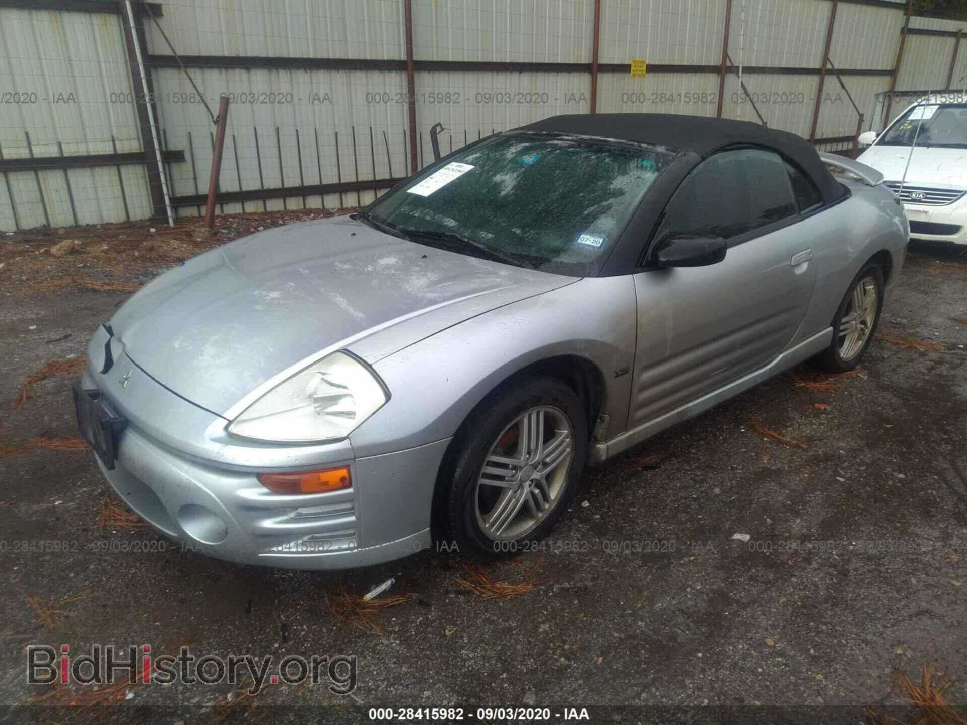 2003 MITSUBISHI ECLIPSE - VIN: 4A3AE55H83E105343 - Фото 2