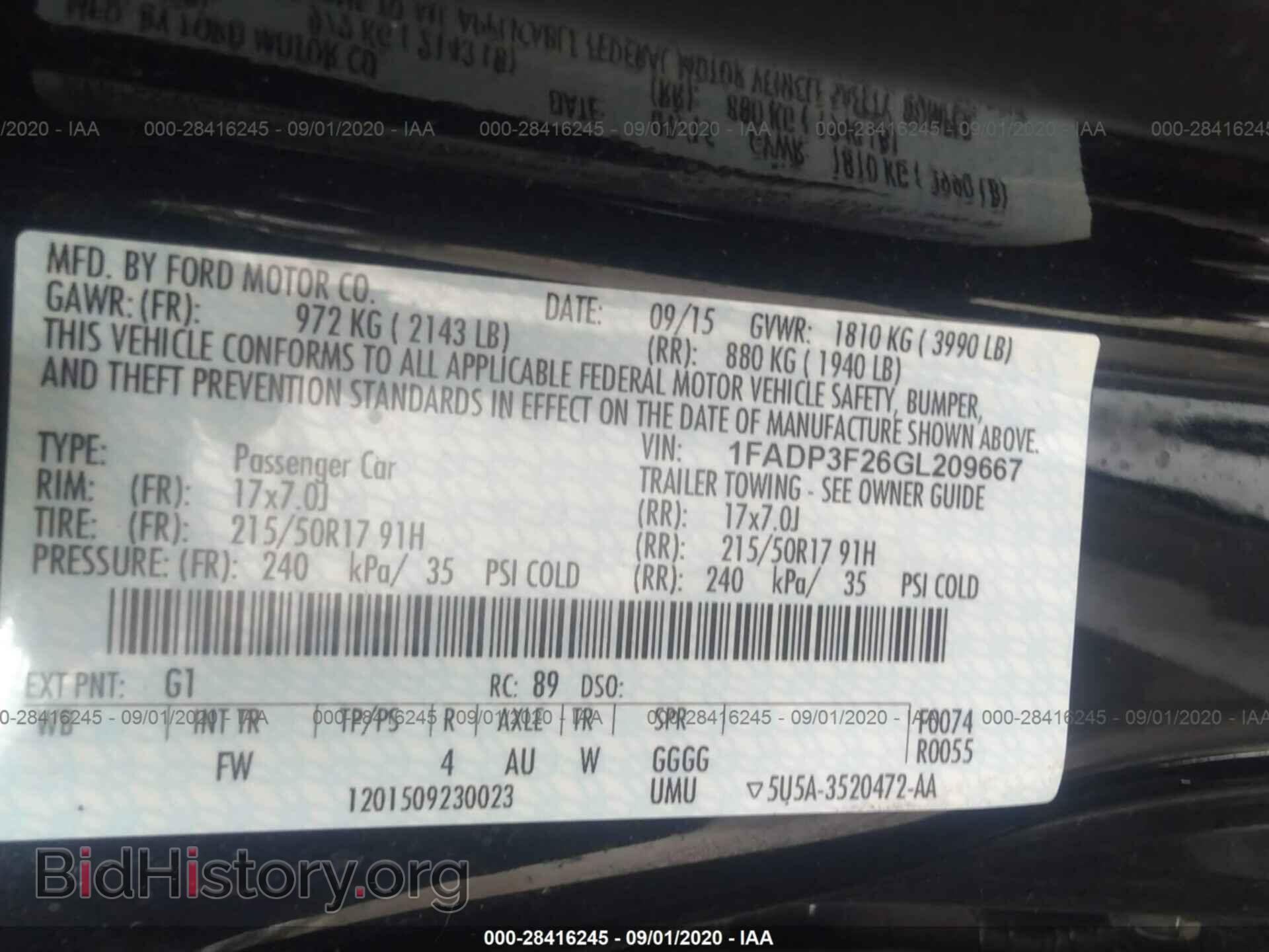 2016 FORD FOCUS - VIN: 1FADP3F26GL209667 - Photo 9