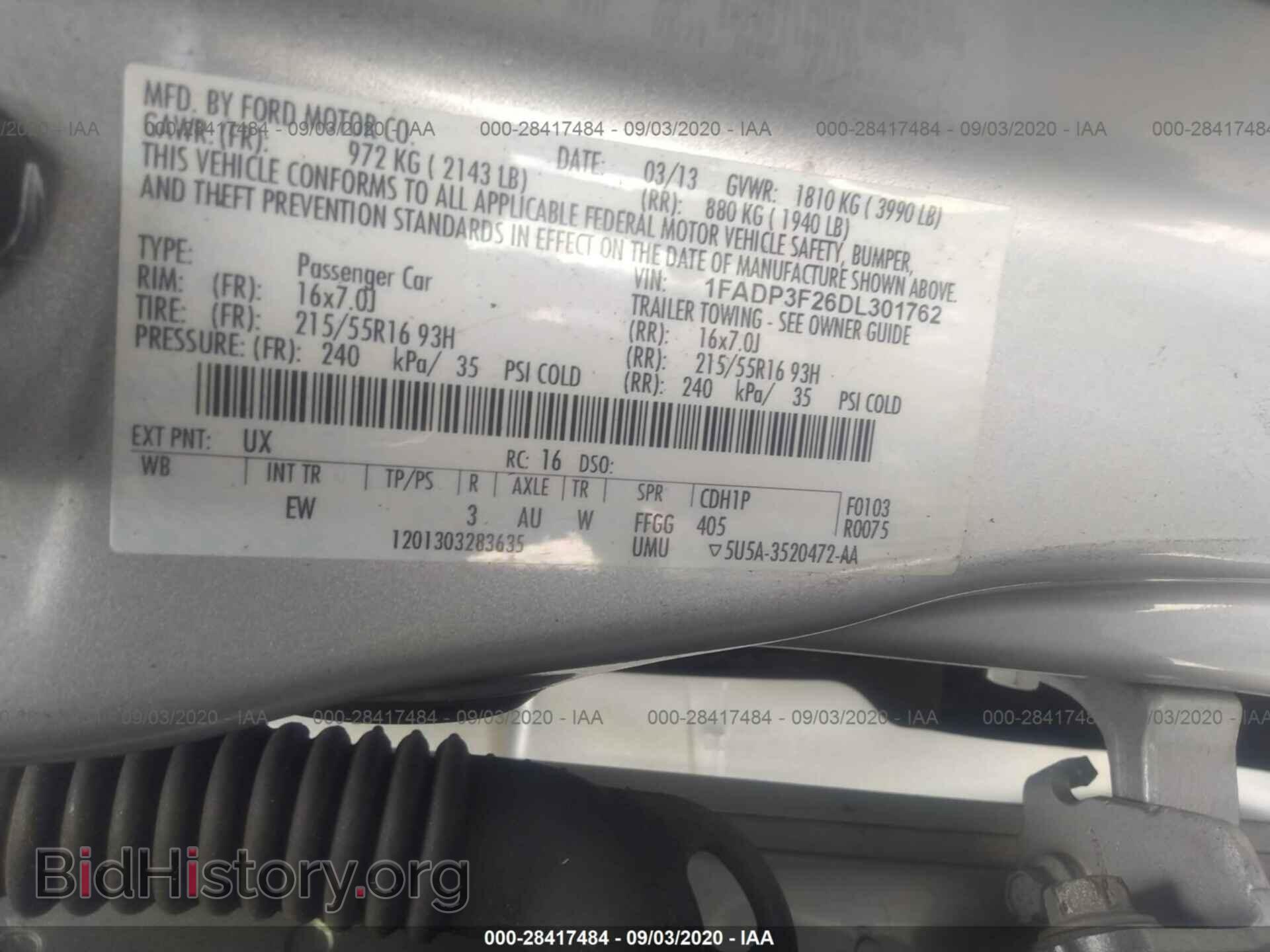 2013 FORD FOCUS - VIN: 1FADP3F26DL301762 - Photo 9