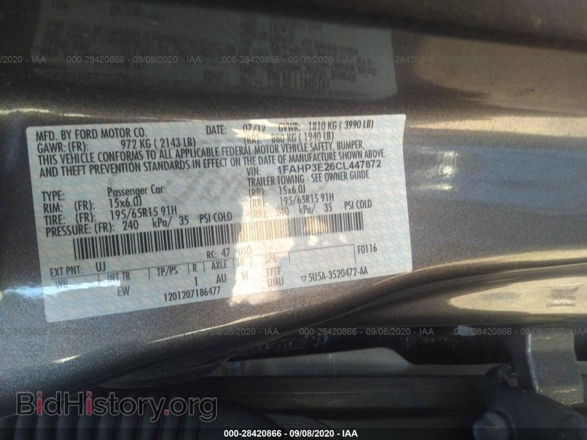 2012 FORD FOCUS - VIN: 1FAHP3E26CL447872 - Photo 9