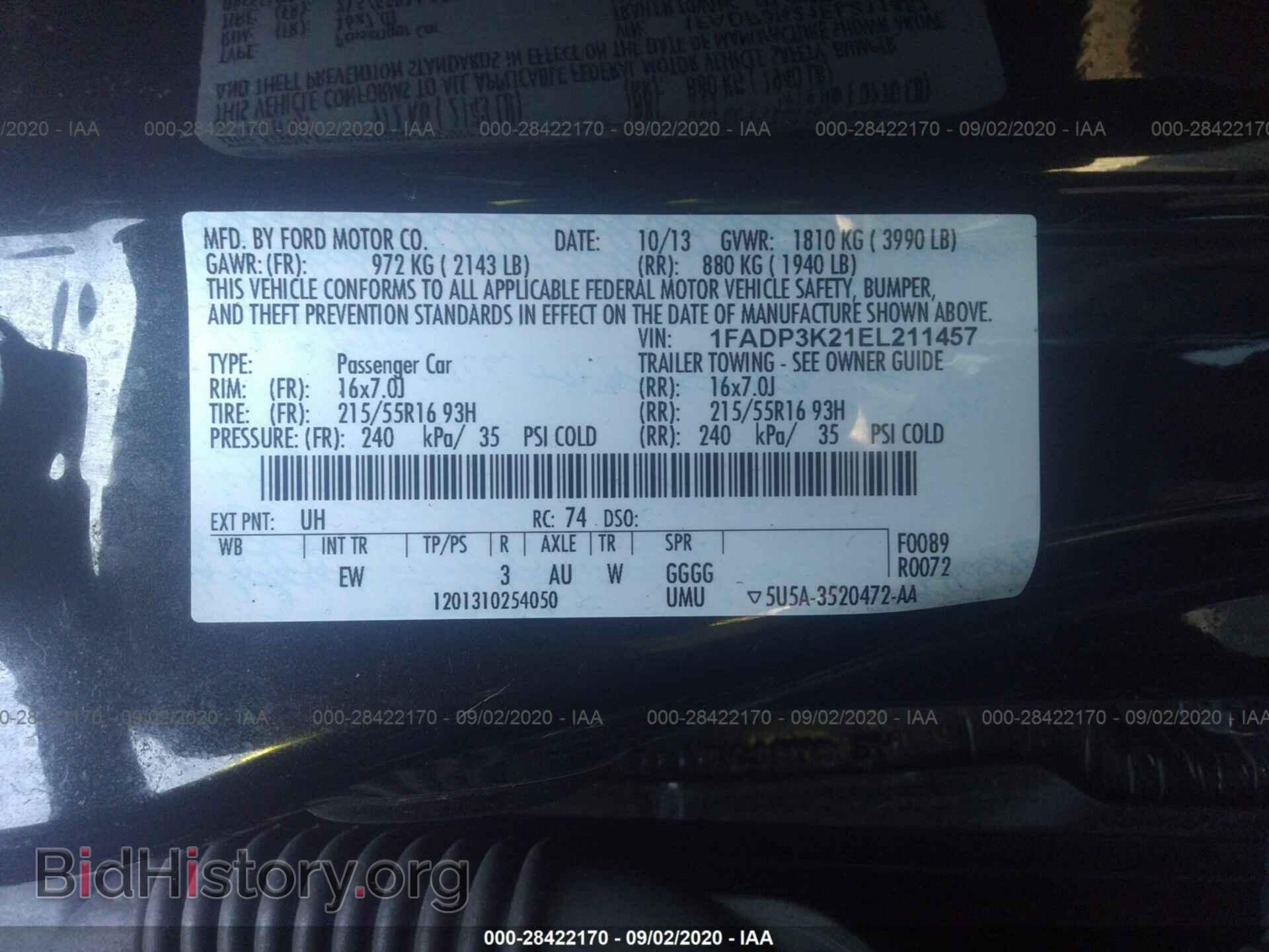2014 FORD FOCUS - VIN: 1FADP3K21EL211457 - Photo 9