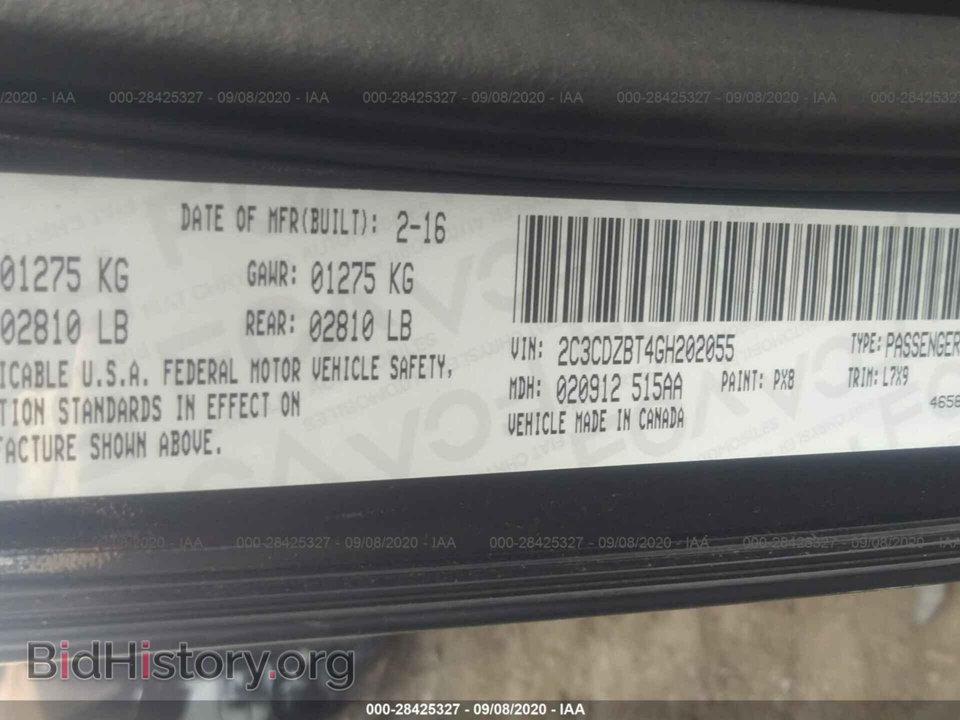 2016 DODGE CHALLENGER - VIN: 2C3CDZBT4GH202055 - Фото 9