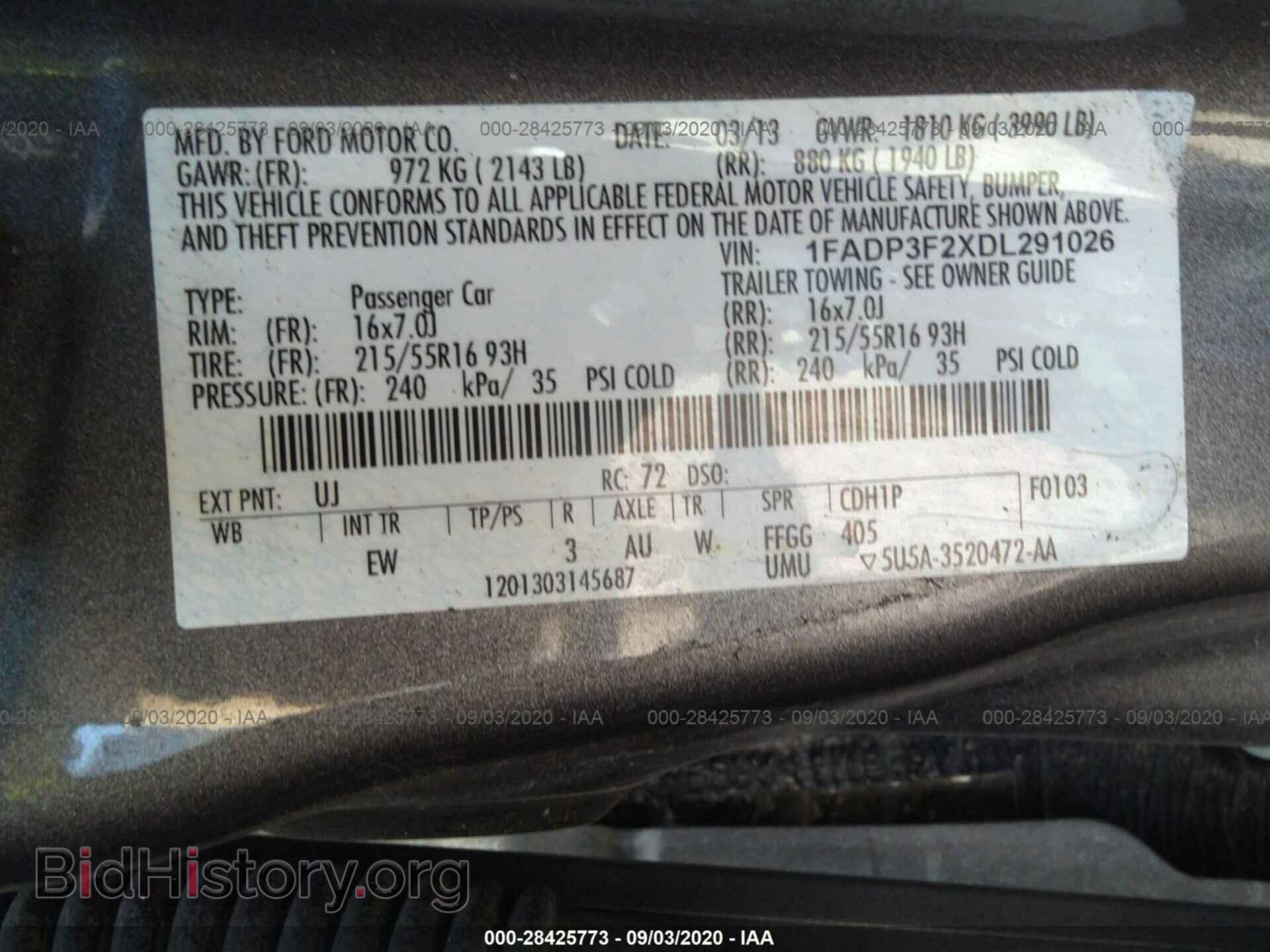 2013 FORD FOCUS - VIN: 1FADP3F2XDL291026 - Photo 9