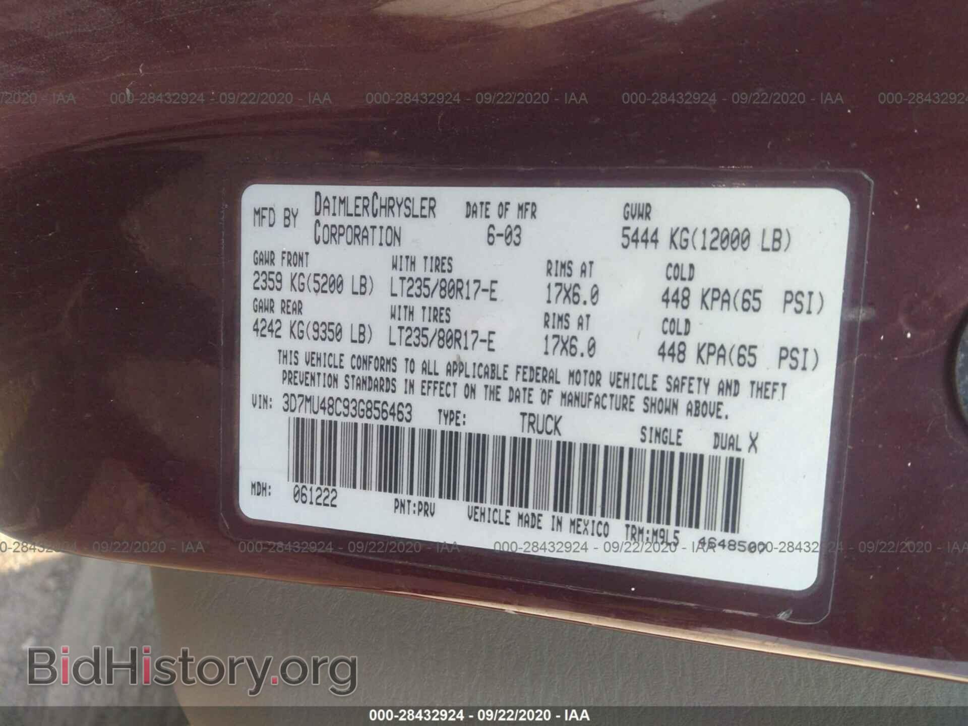 2003 DODGE RAM 3500 - VIN: 3D7MU48C93G856463 - Photo 9