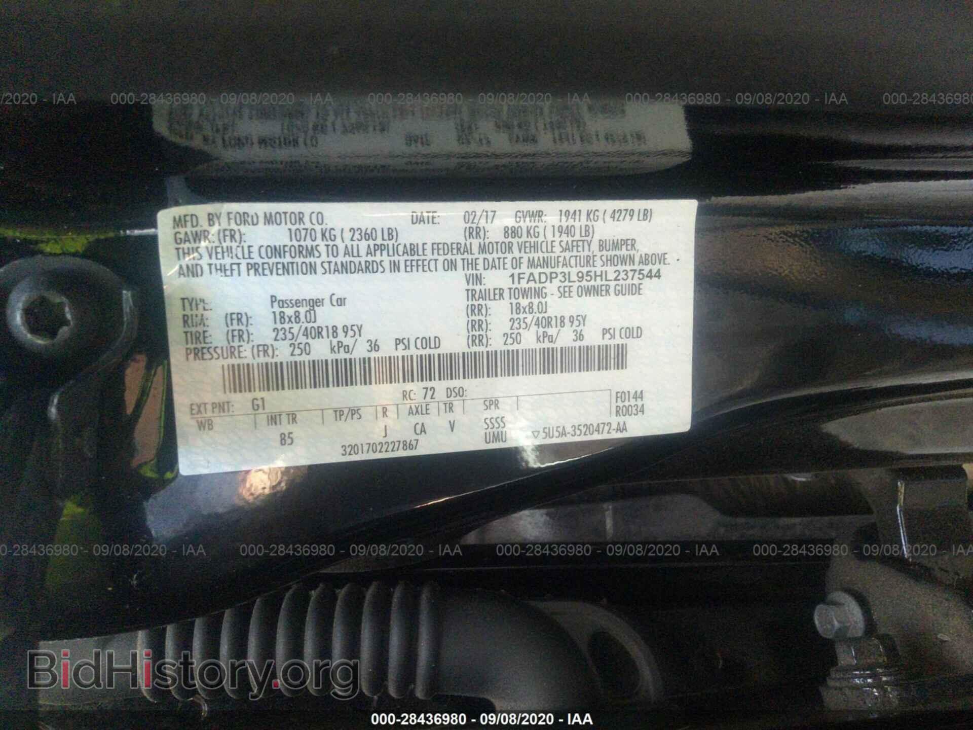 2017 FORD FOCUS - VIN: 1FADP3L95HL237544 - Photo 9