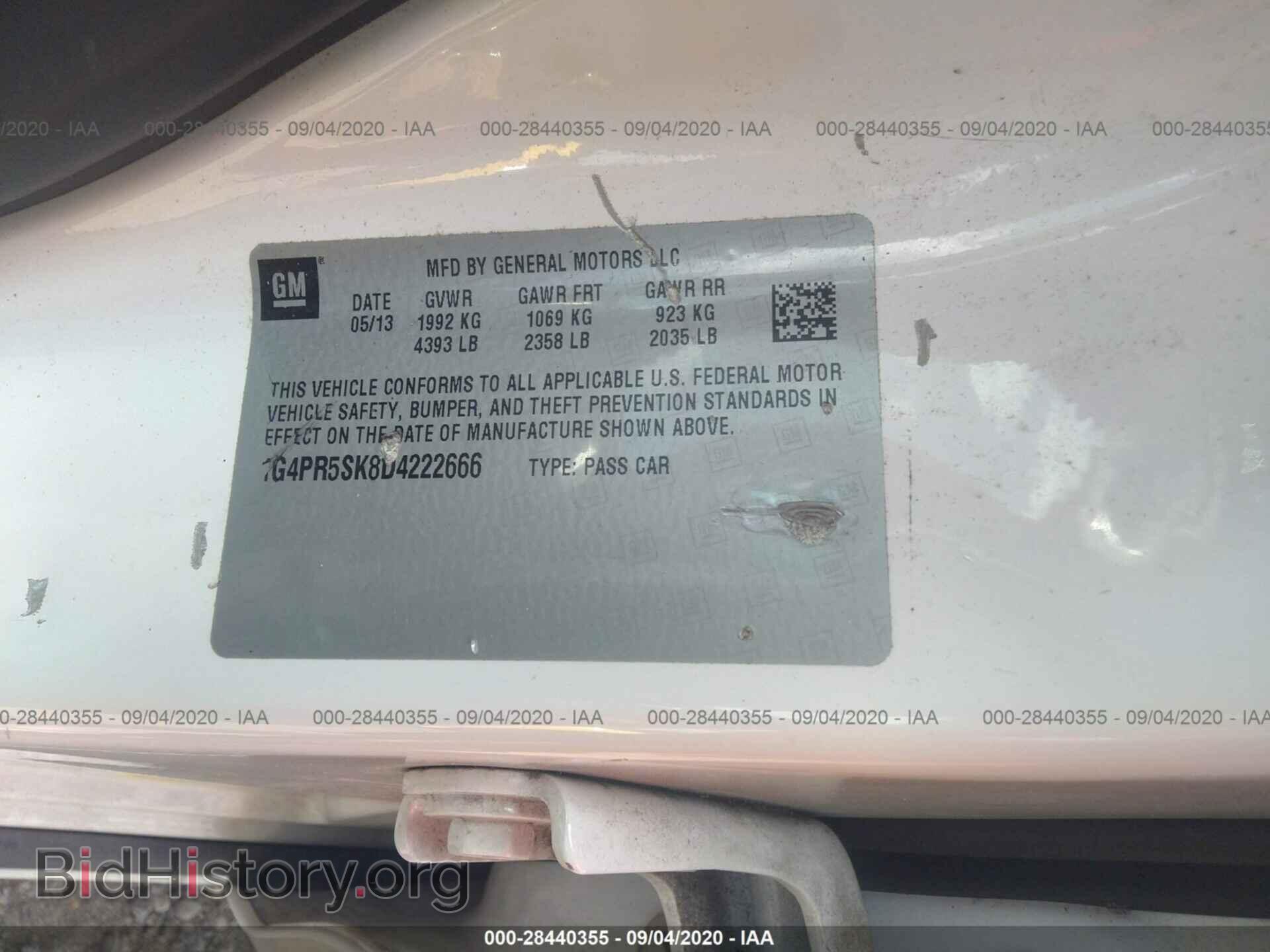 2013 BUICK VERANO - VIN: 1G4PR5SK8D4222666 - Photo 9