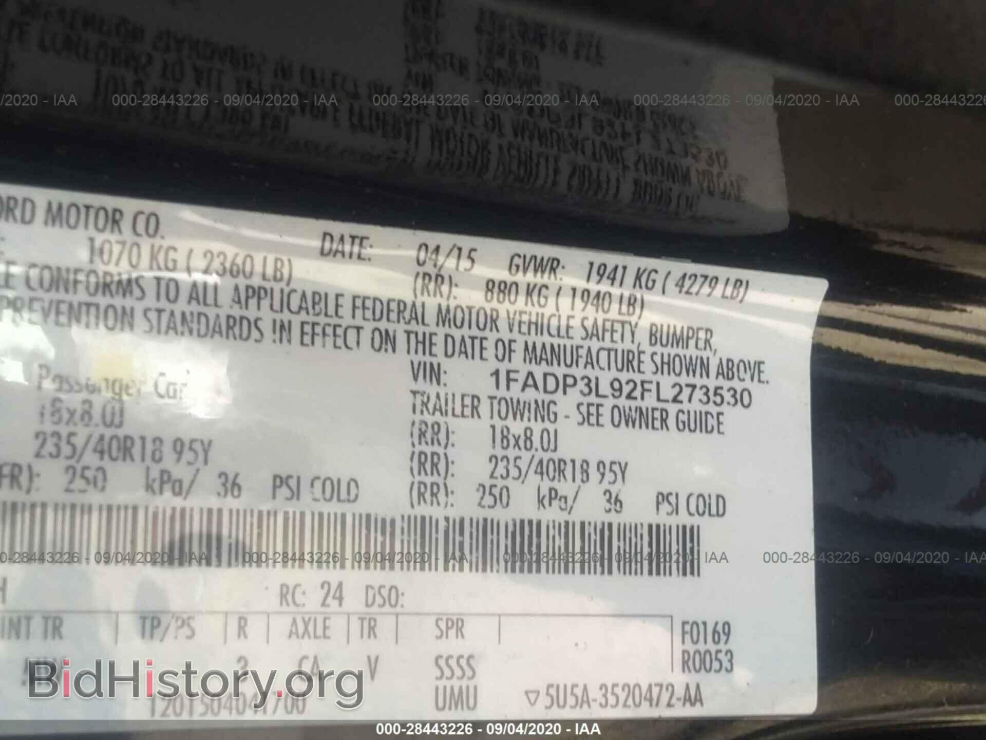 2015 FORD FOCUS - VIN: 1FADP3L92FL273530 - Photo 9