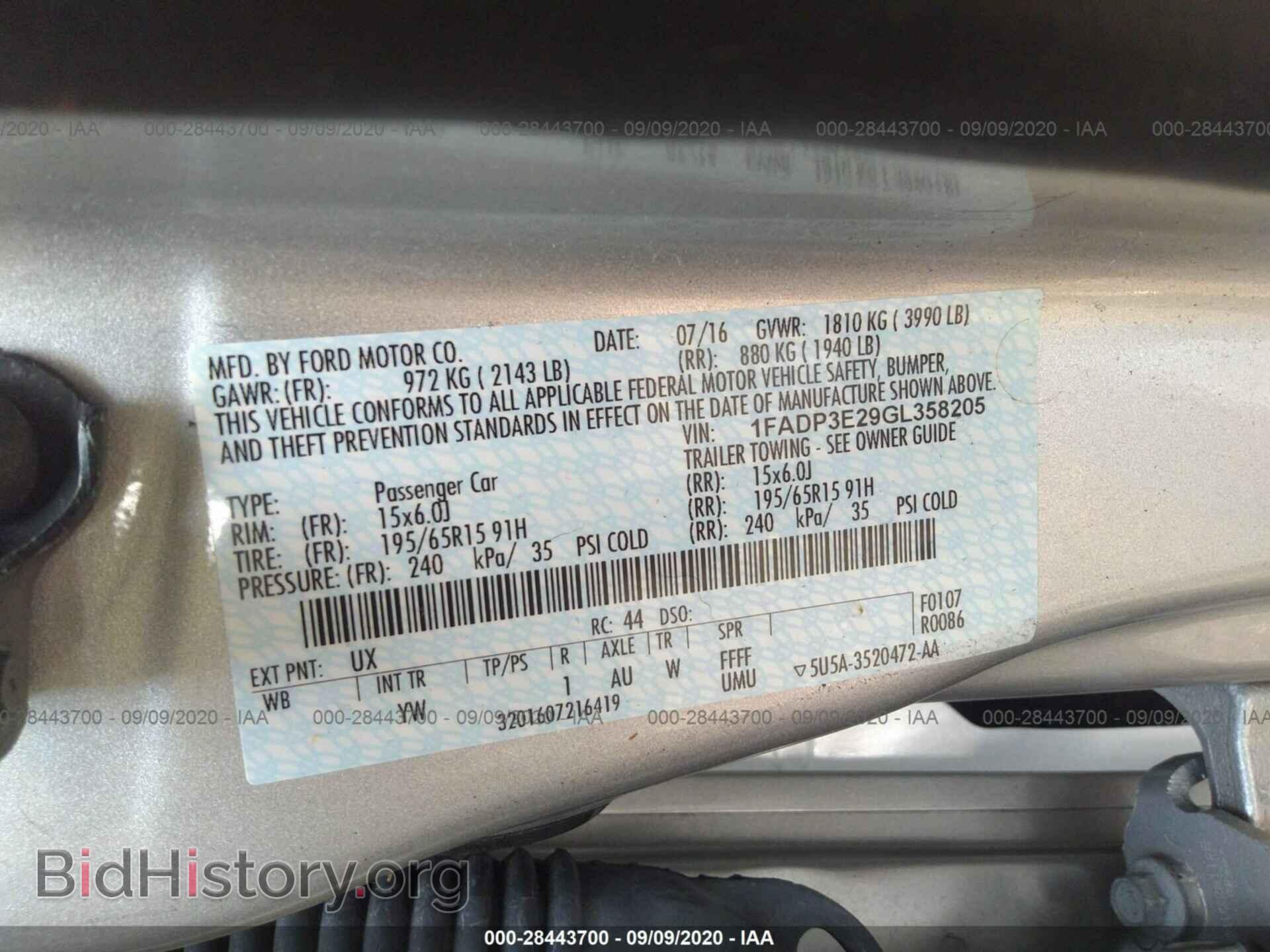 2016 FORD FOCUS - VIN: 1FADP3E29GL358205 - Photo 9