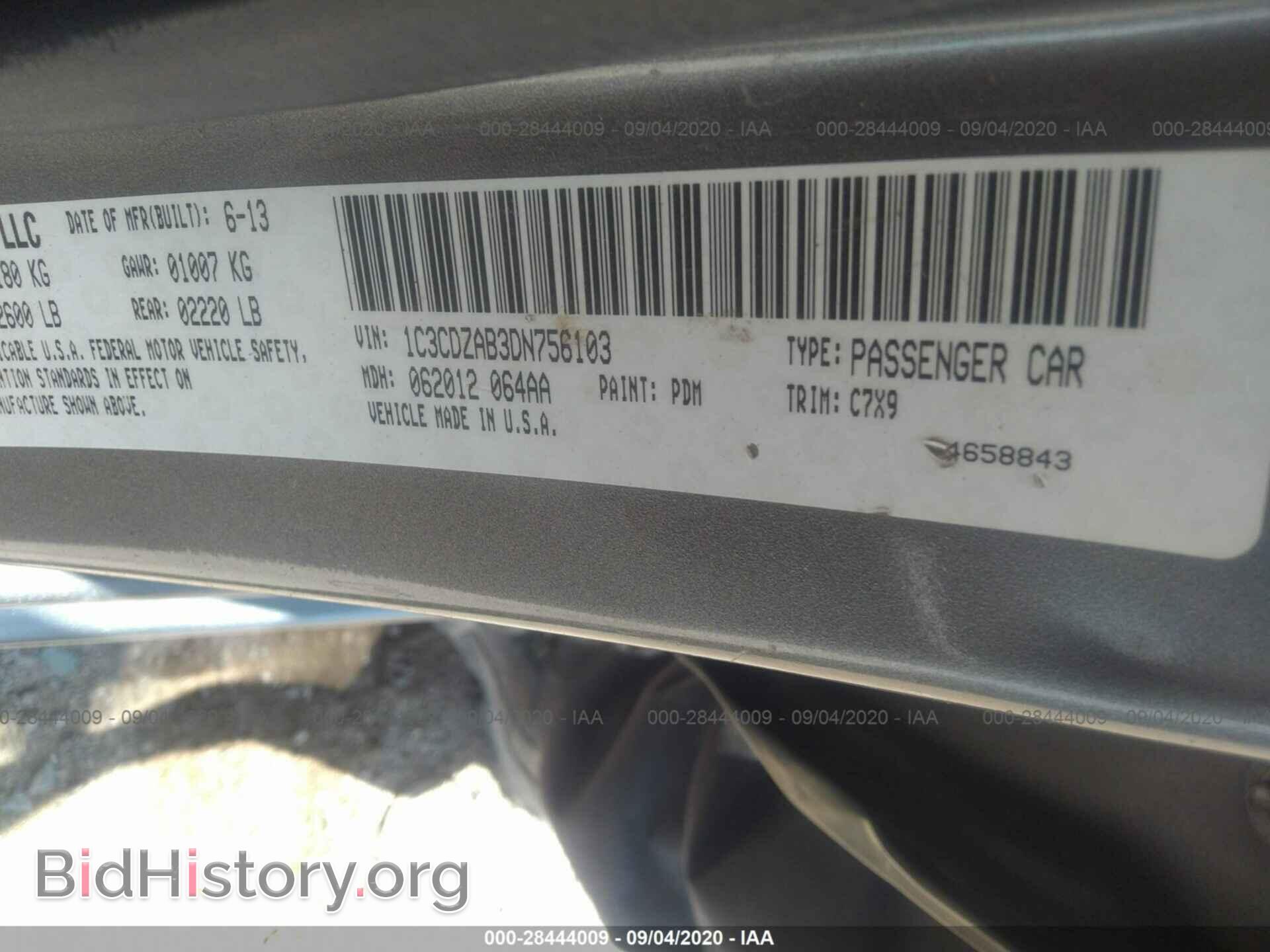 2013 DODGE AVENGER - VIN: 1C3CDZAB3DN756103 - Photo 9