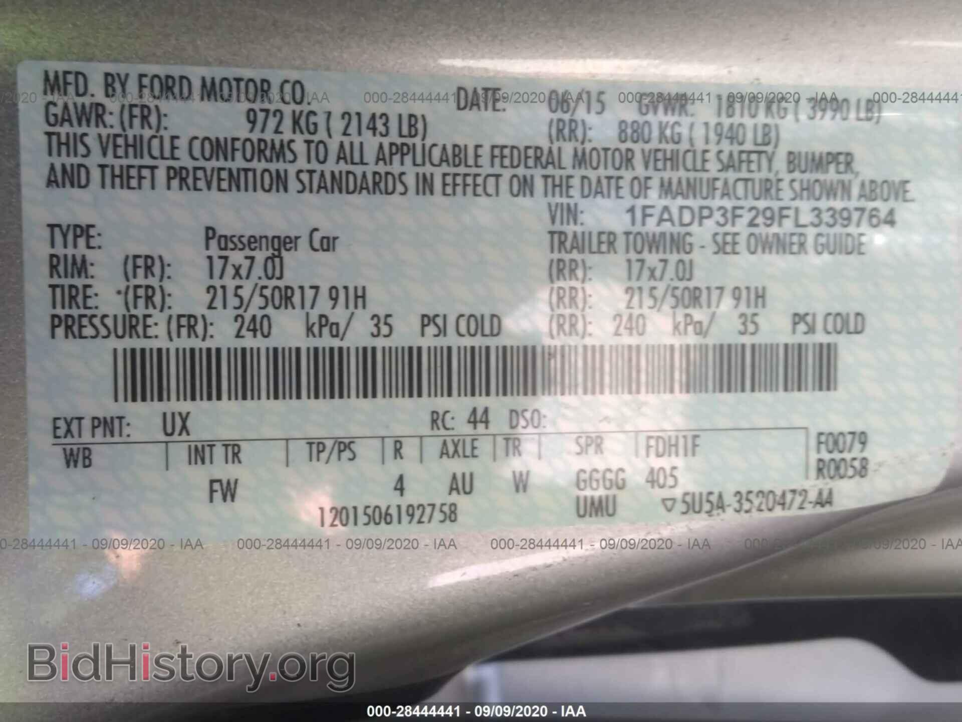 2015 FORD FOCUS - VIN: 1FADP3F29FL339764 - Photo 9
