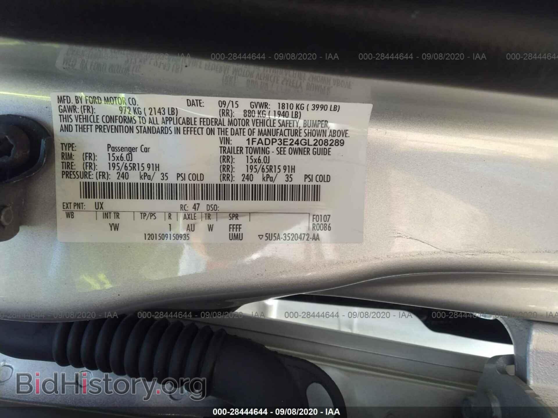2016 FORD FOCUS - VIN: 1FADP3E24GL208289 - Photo 9