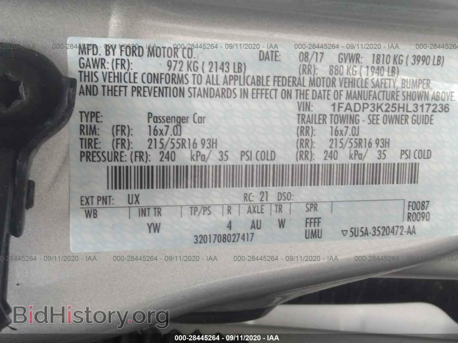 2017 FORD FOCUS - VIN: 1FADP3K25HL317236 - Photo 9
