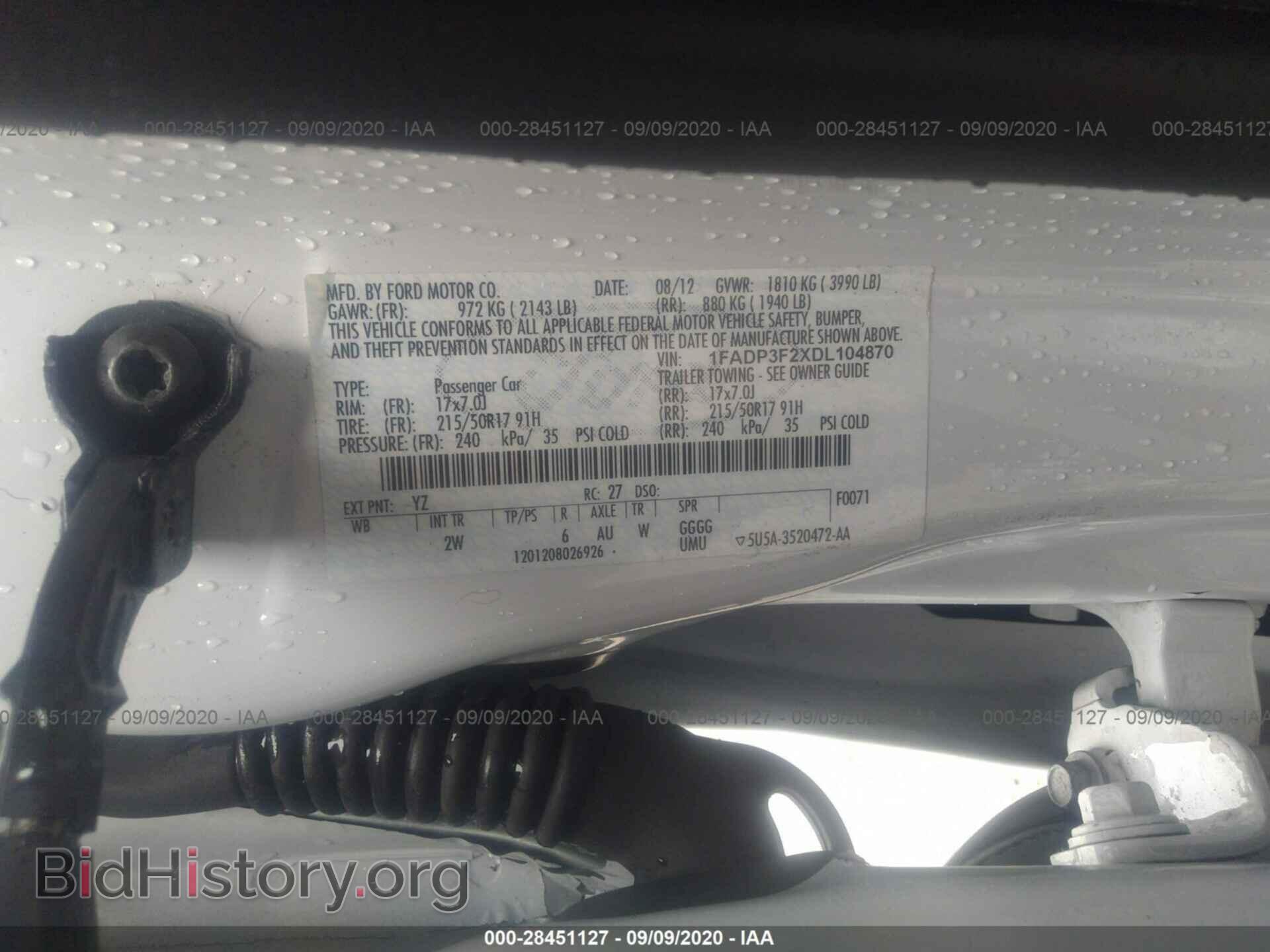 2013 FORD FOCUS - VIN: 1FADP3F2XDL104870 - Photo 9