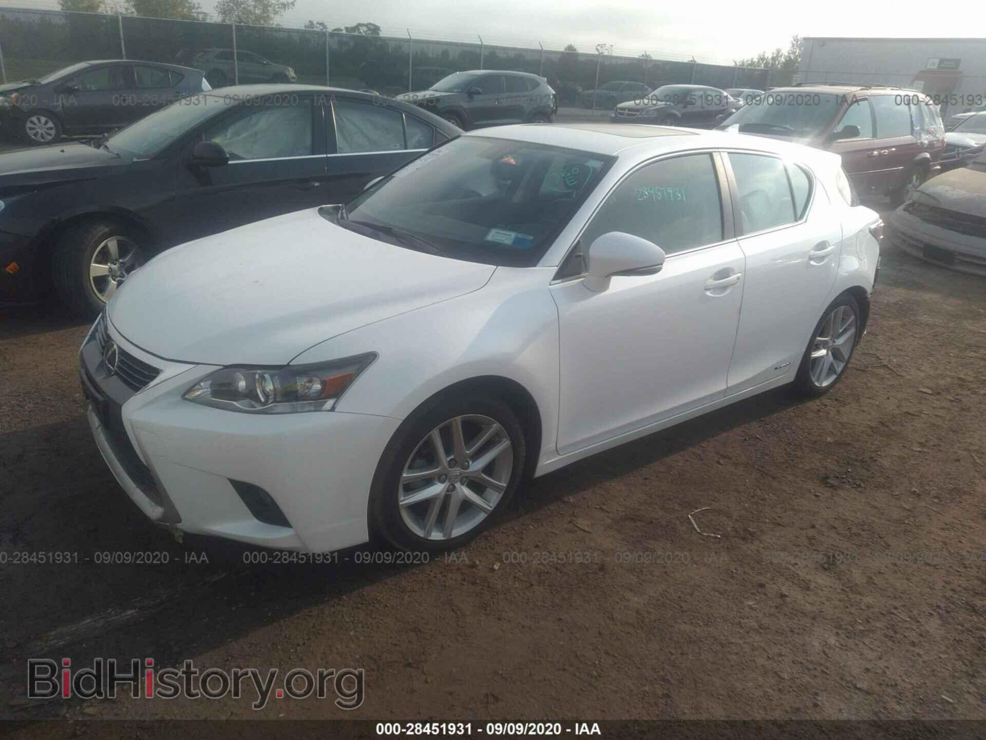 2014 LEXUS CT 200H - VIN: JTHKD5BH8E2186524 - Фото 2