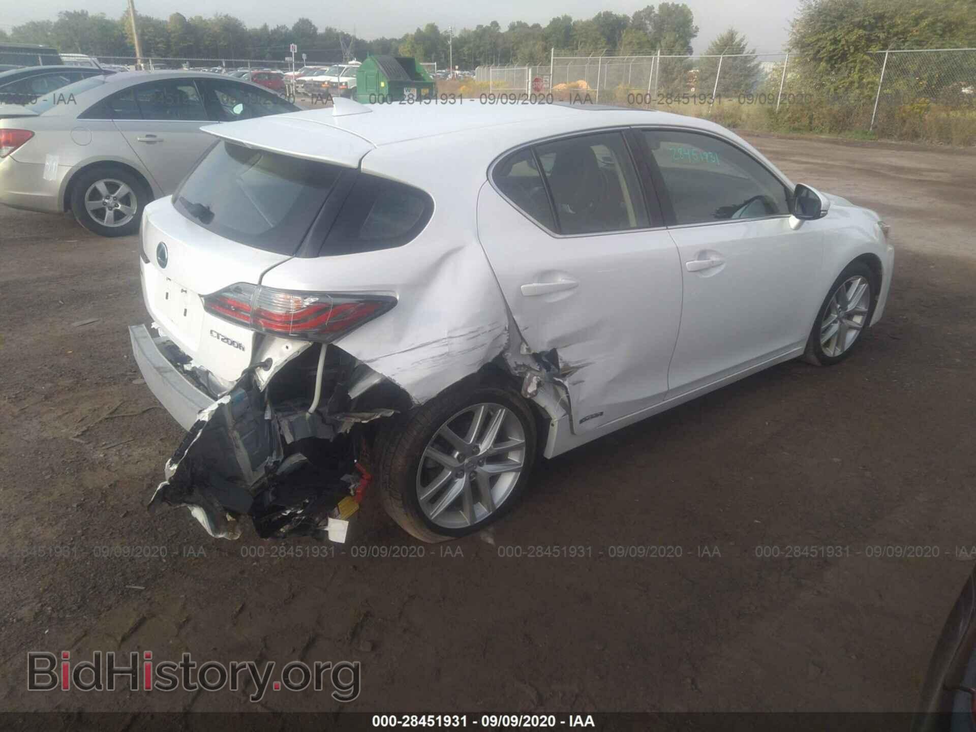 2014 LEXUS CT 200H - VIN: JTHKD5BH8E2186524 - Фото 4