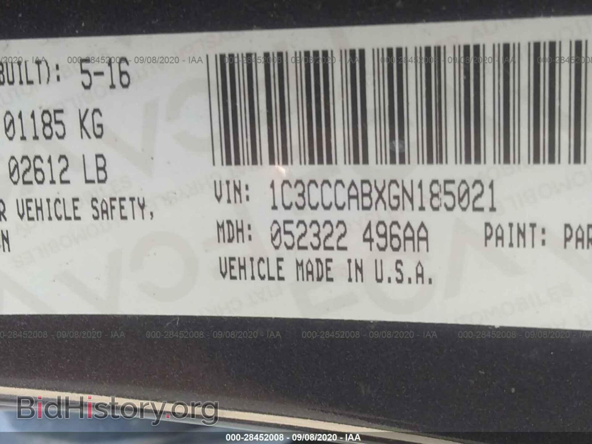 2016 CHRYSLER 200 - VIN: 1C3CCCABXGN185021 - Фото 9