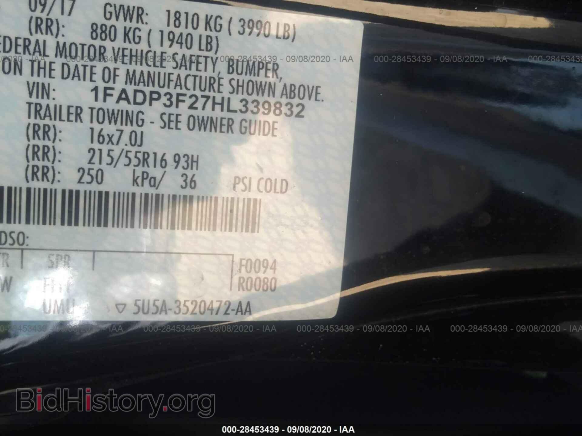 2017 FORD FOCUS - VIN: 1FADP3F27HL339832 - Photo 9