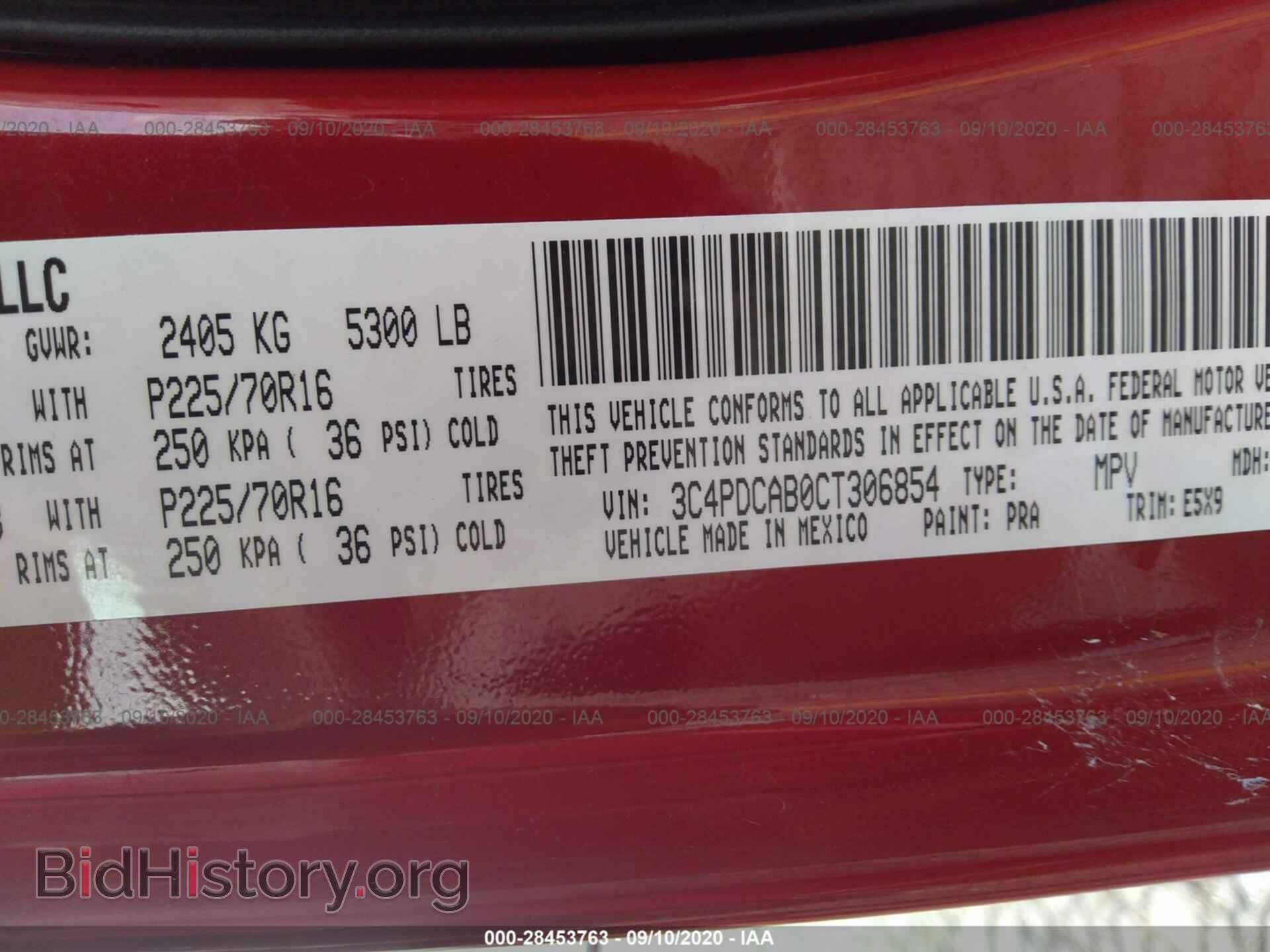 2012 DODGE JOURNEY - VIN: 3C4PDCAB0CT306854 - Photo 9