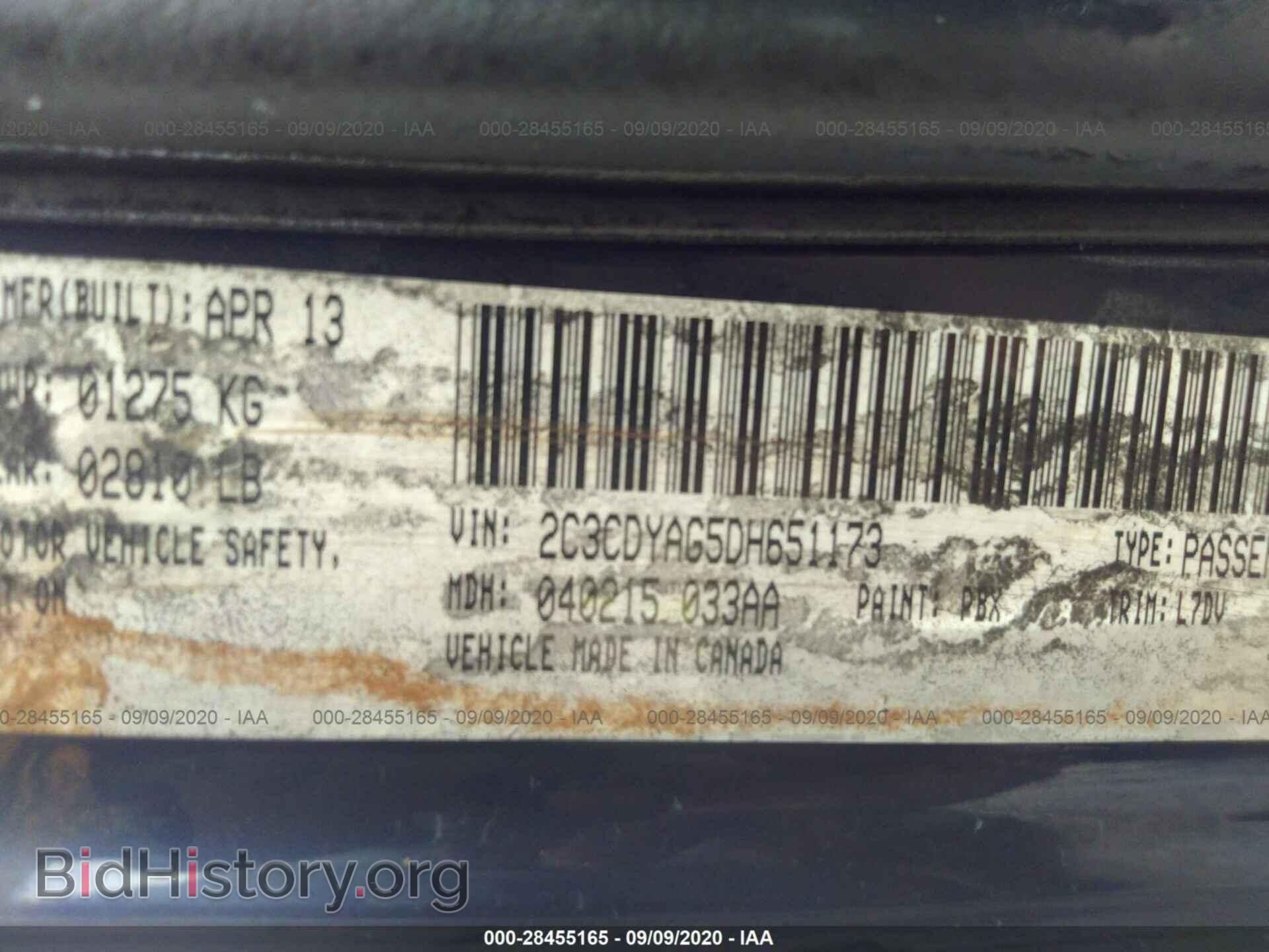 2013 DODGE CHALLENGER - VIN: 2C3CDYAG5DH651173 - Photo 9