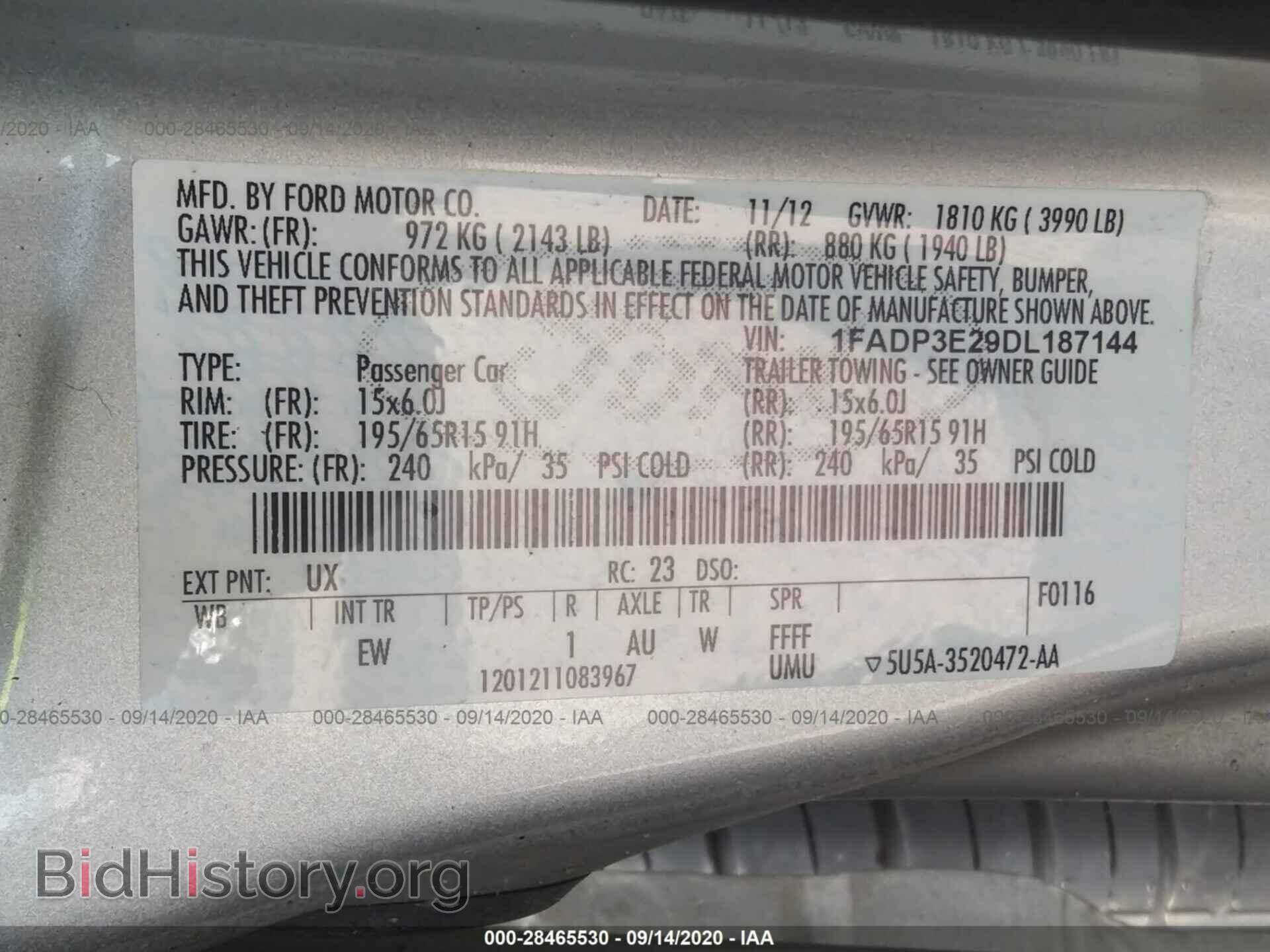 2013 FORD FOCUS - VIN: 1FADP3E29DL187144 - Photo 9