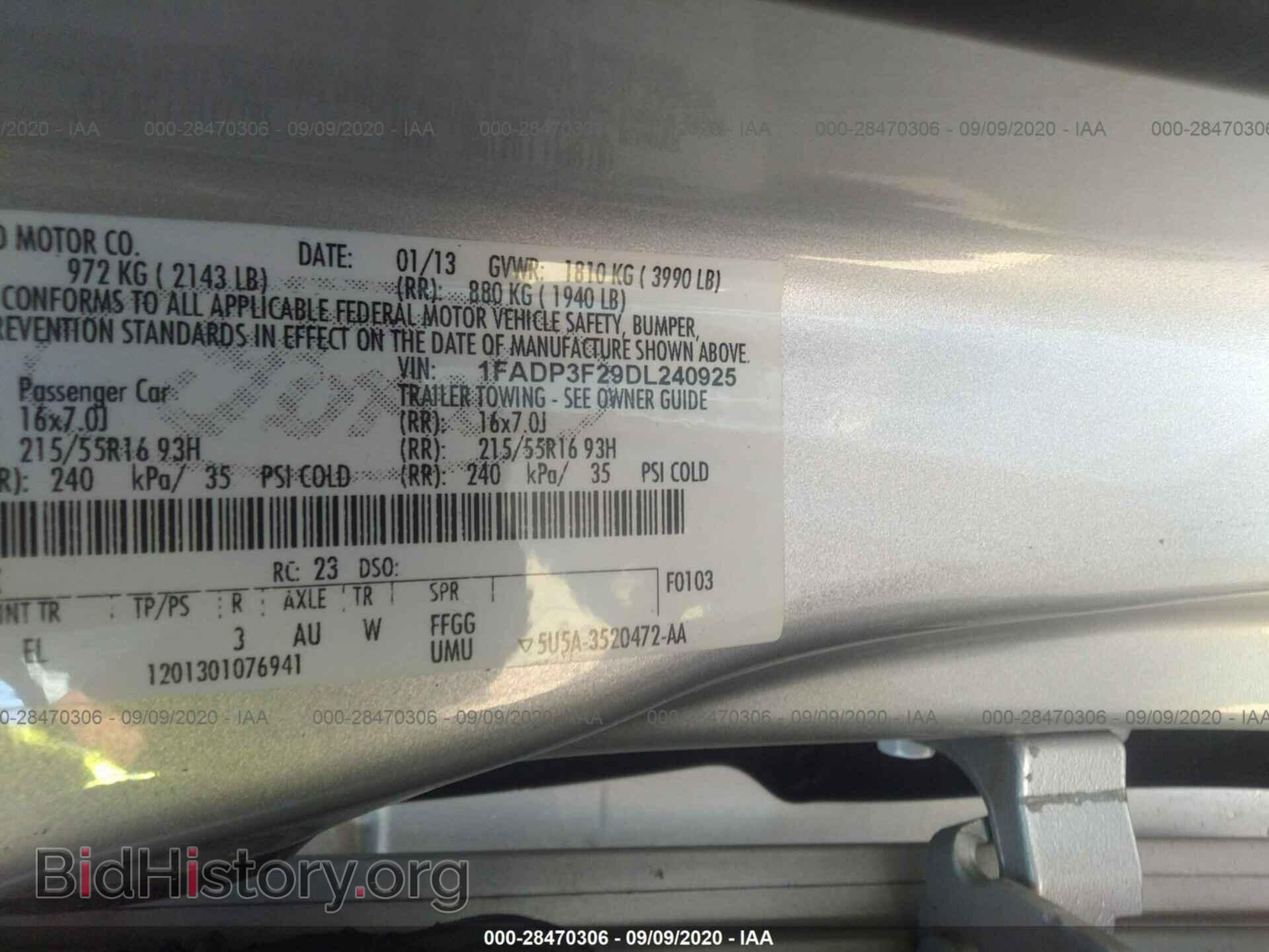 2013 FORD FOCUS - VIN: 1FADP3F29DL240925 - Photo 9