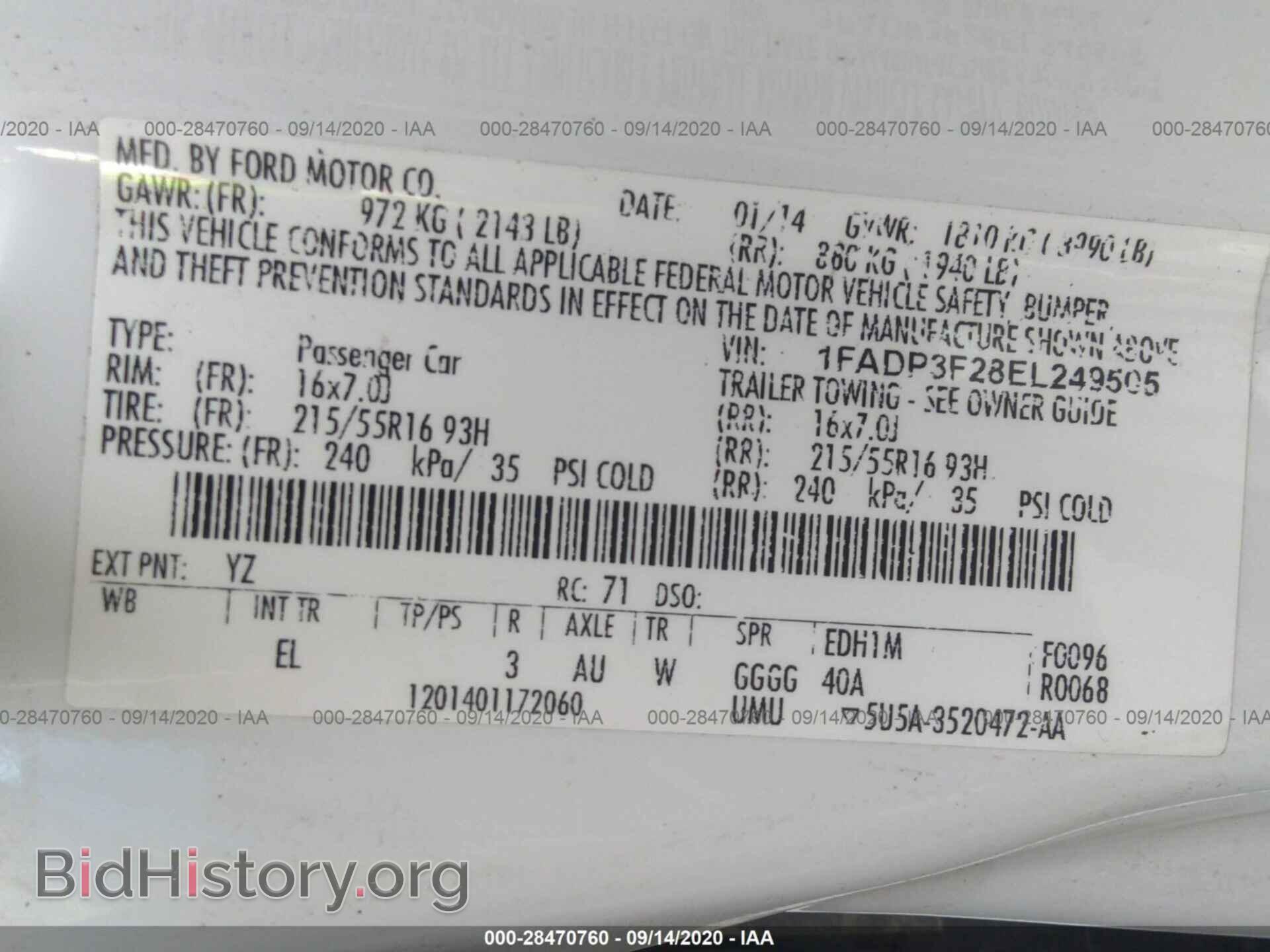 2014 FORD FOCUS - VIN: 1FADP3F28EL249505 - Photo 9