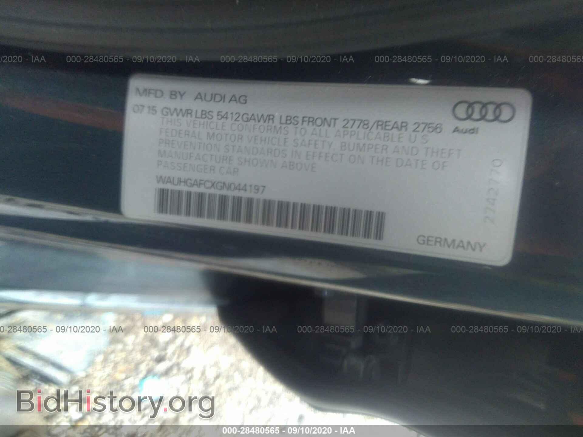 2016 AUDI A6 - VIN: WAUHGAFCXGN044197 - Фото 9