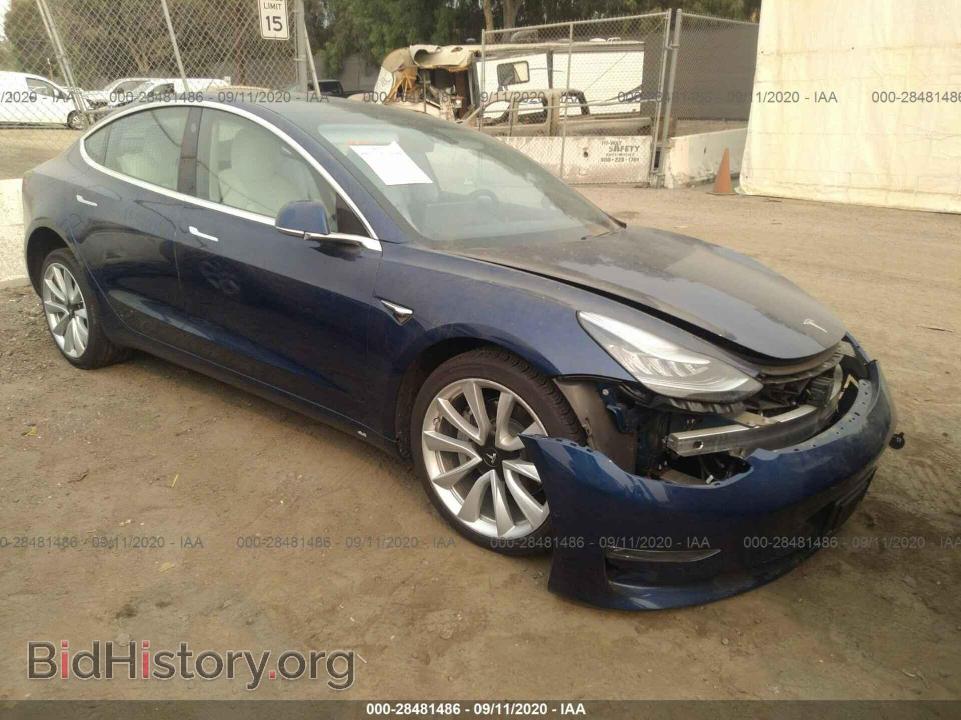 Photo 5YJ3E1EA9KF417885 - TESLA MODEL 3 2019